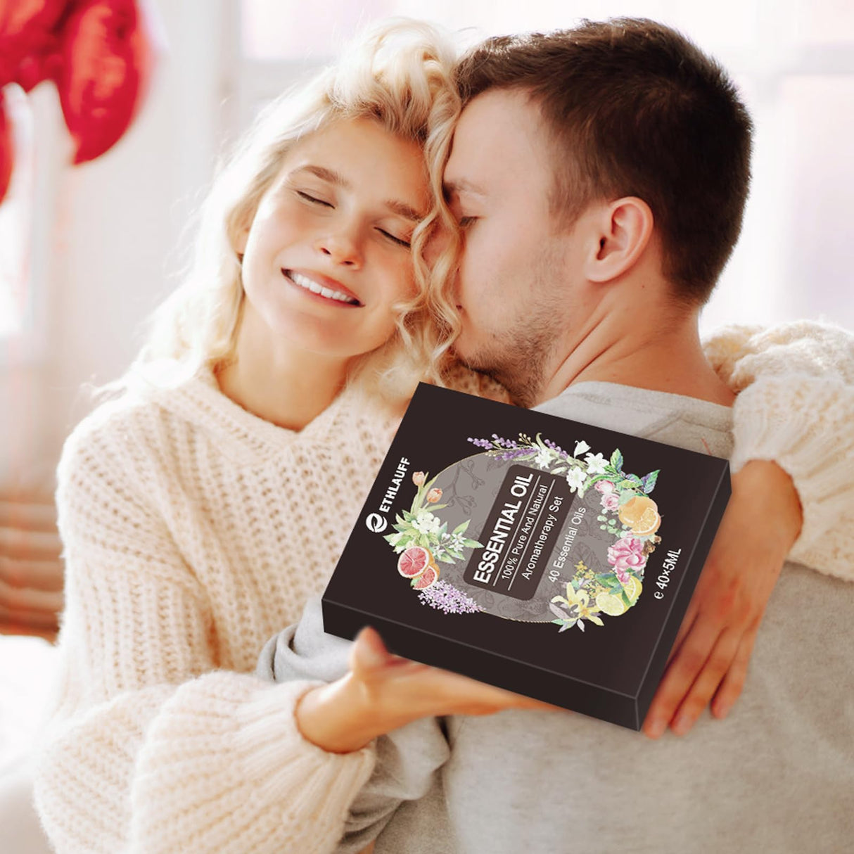 Essential Oils Set 40 Pcs, Essential Oils Perfect for Diffuser, Fragrance Oil Set for Massage, Soap, Candle Bath Bombs Making (5ml) Ethlauff