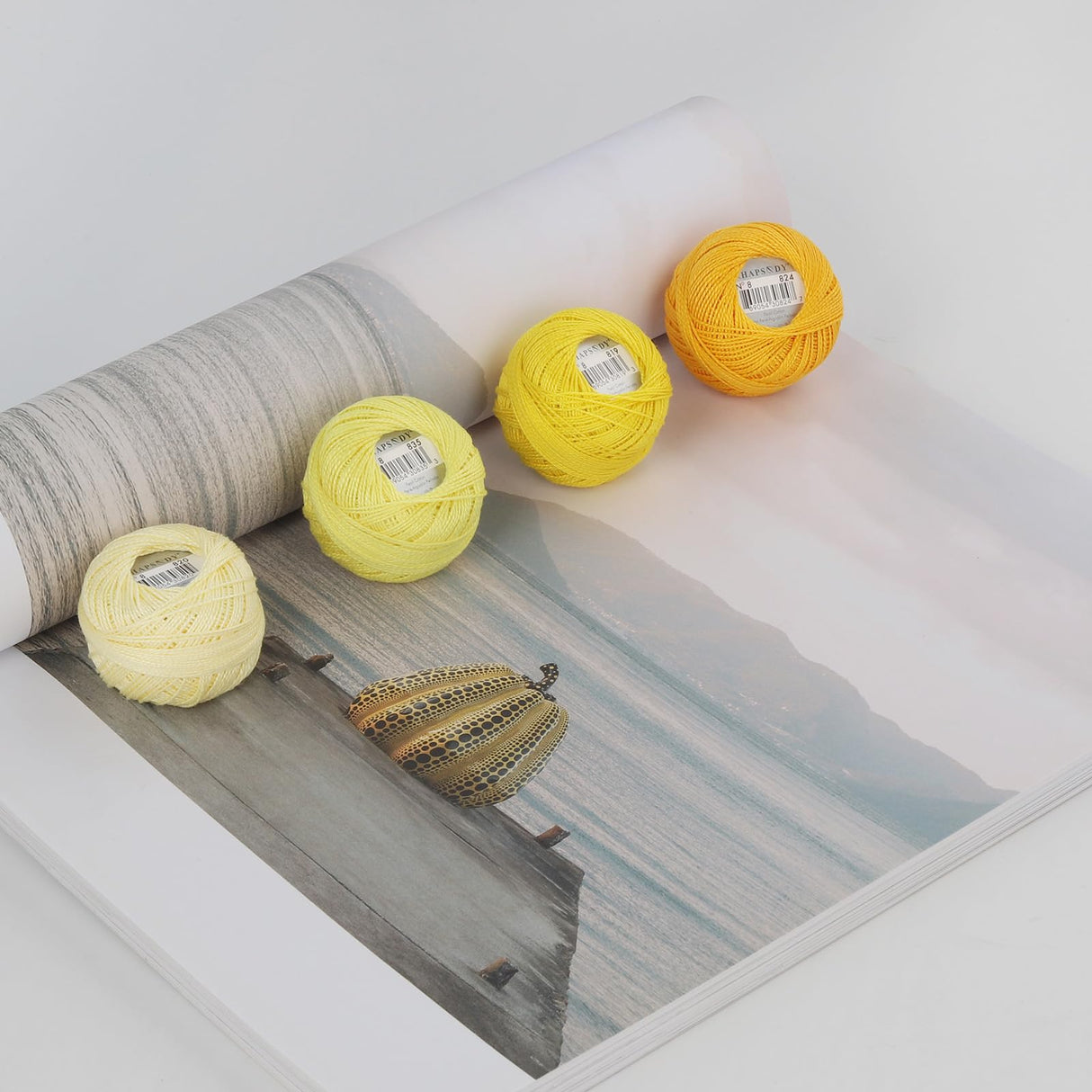 Rhapsody 12 Balls Set Pearl Cotton Thread Size 8 Crochet Thread Embroidery Perle Hand Knitting, Embroidery, Cross-Stitch, Sewing, Needlepoint, DIY, Quilting (Set Canyon Sunset) RHAPSODY