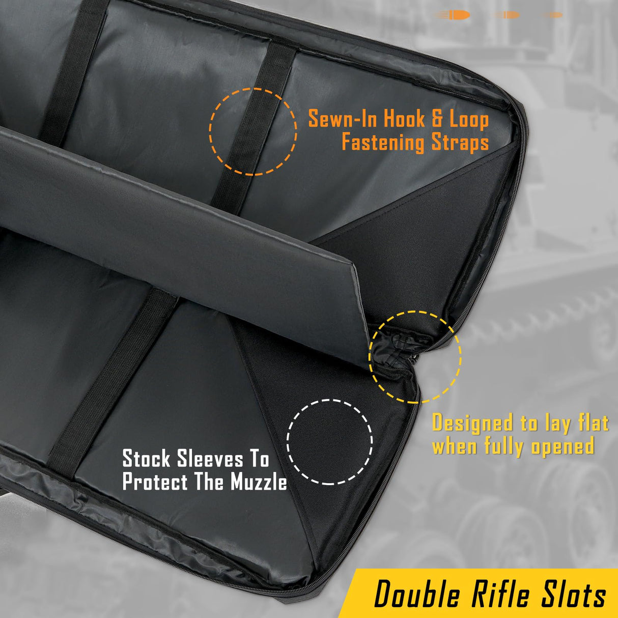 DULCE DOM 36 inch Double Rifle Case Soft Bag Gun Case, Perfect for Rifle Pistol Firearm Storage and Transportation, All Around Shooting Range Tactical Rifle Backpack, Indoor Outdoor DULCE DOM