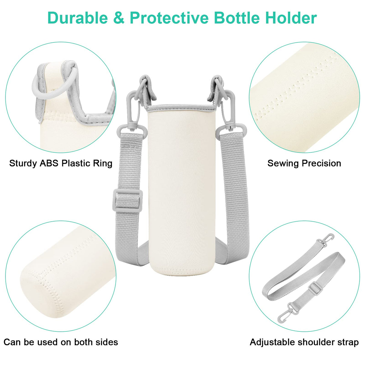 13PCS Sublimation Water Bottle Carriers Bag Blanks 26oz Insulated Neoprene Water Bottle Holder Crossbody Water Bottle Sleeve Pouch Cover for 750ml with Adjustable Strap for Adult Kids Hiking Walking Piklodo