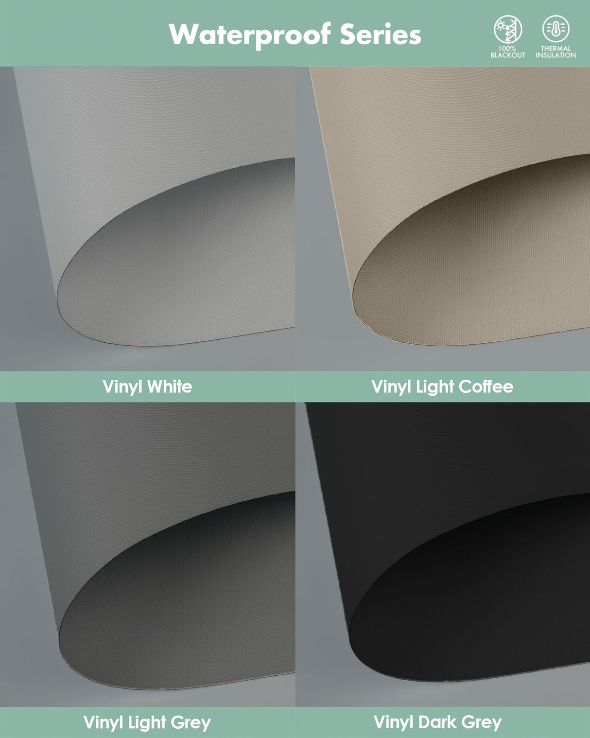 Yoolax Motorized Blinds with Remote, Smart Blinds for Windows Blackout Automatic Shades Work with Alexa Remote Control Roller Window Shades, Fabric Sample (Multicolor) Yoolax