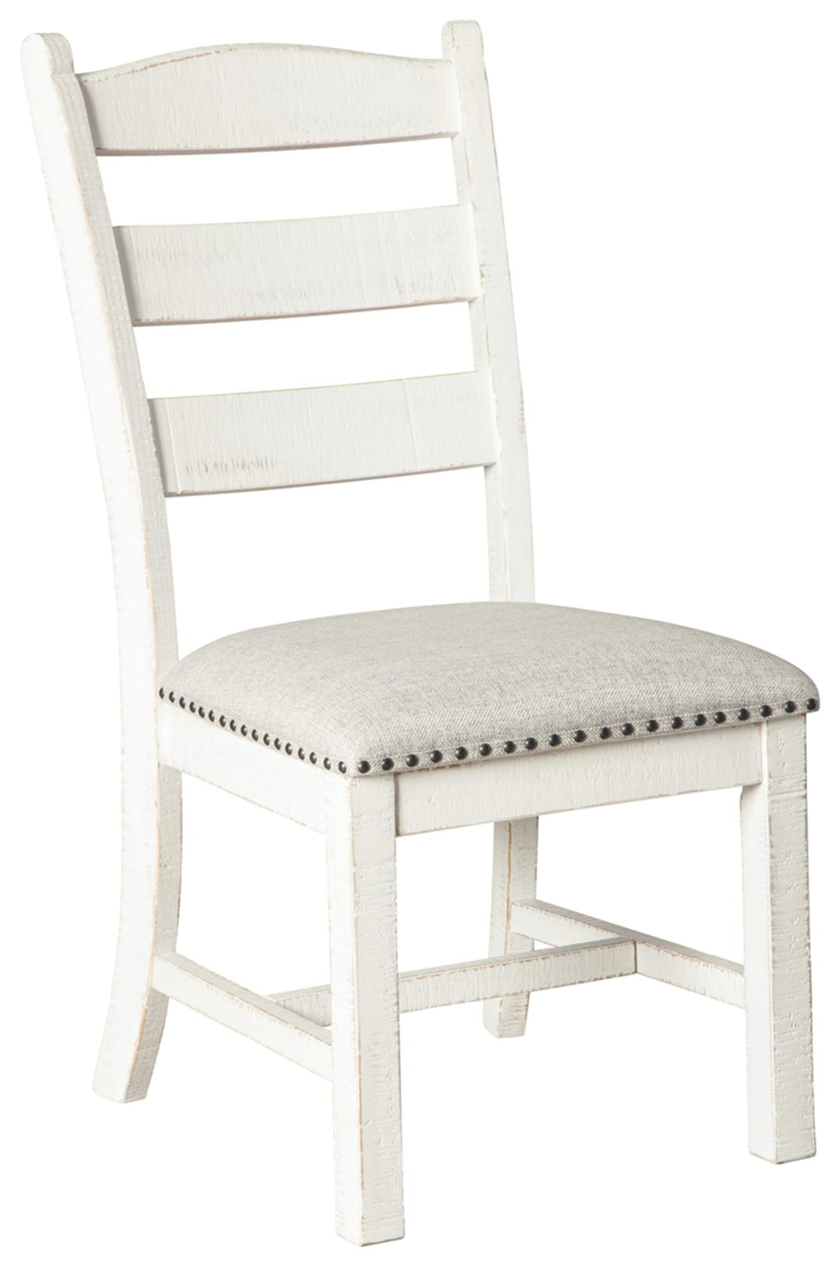 Signature Design by Ashley Valebeck Vintage Farmhouse Cushioned Dining Chair, 2 Count, Whitewash, White Signature Design by Ashley