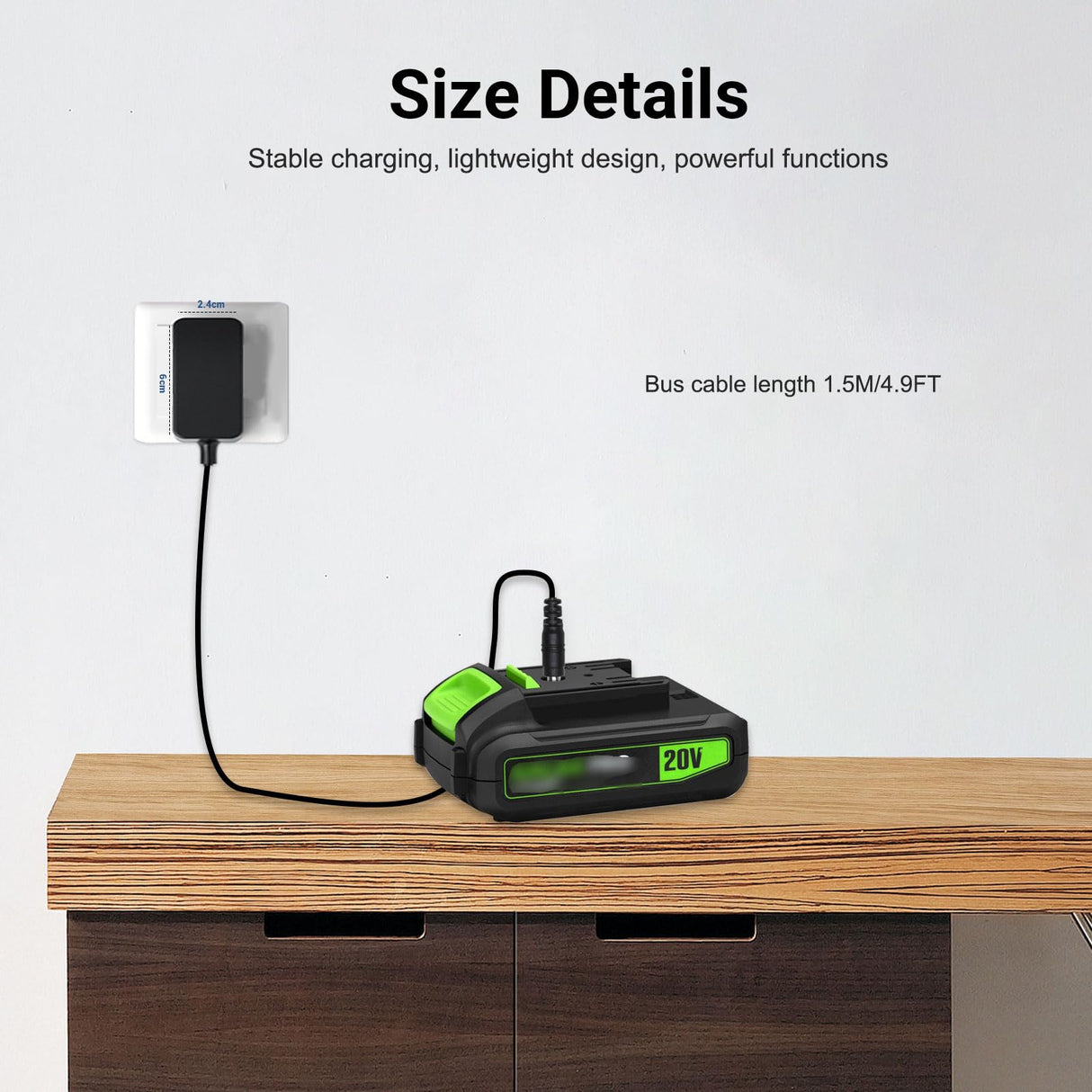 20V Lithium Battery Charger Compatible with Galax PRO Cordless Mini Circular Saw 96504 96505 95307 D6001 and More, 20V Charger Power Adapter Replacement for 91140, Power Supply White 1.5M OatXtorpor