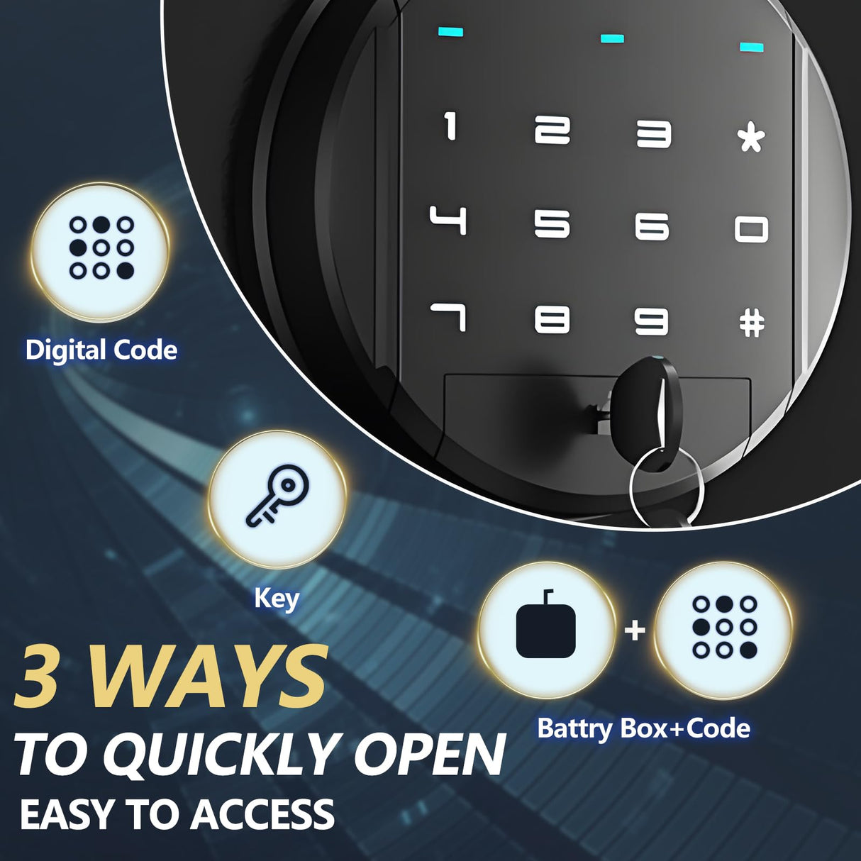 Yiosotne 3-5 Digital Large Rifle Safe for Home Rifle and Pistols,Long Gun Safe for Rifle and Shotguns,Quick Access Gun Cabinets with 3 Pistol Poushes,Gun Safes with LED &Dual Alarm Yiosotne