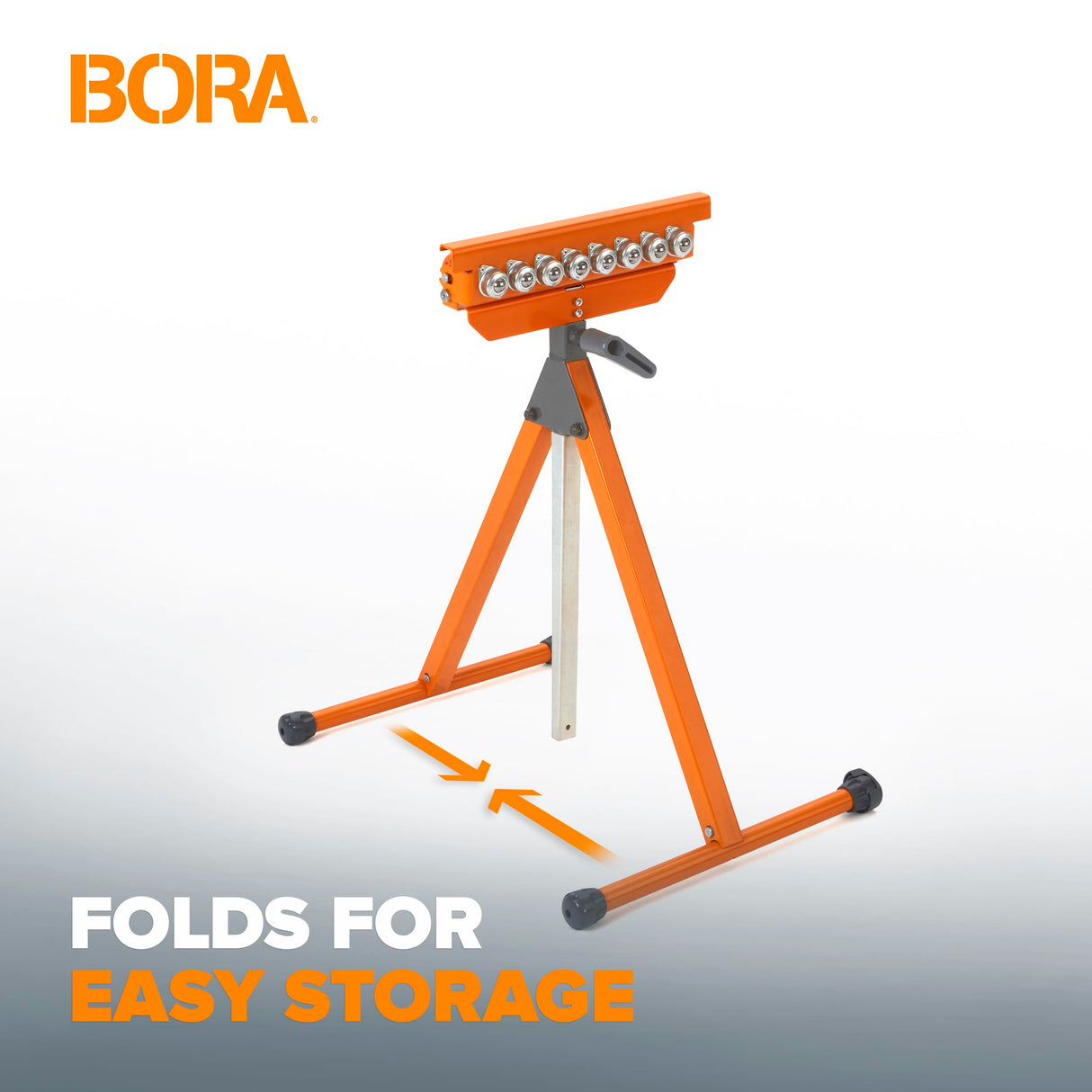 BORA Portamate PM-5093 Tri Function Pedestal Roller 11.25" Polished Steel Roller, Ball Bearing Multi-Directional Rollers Bora