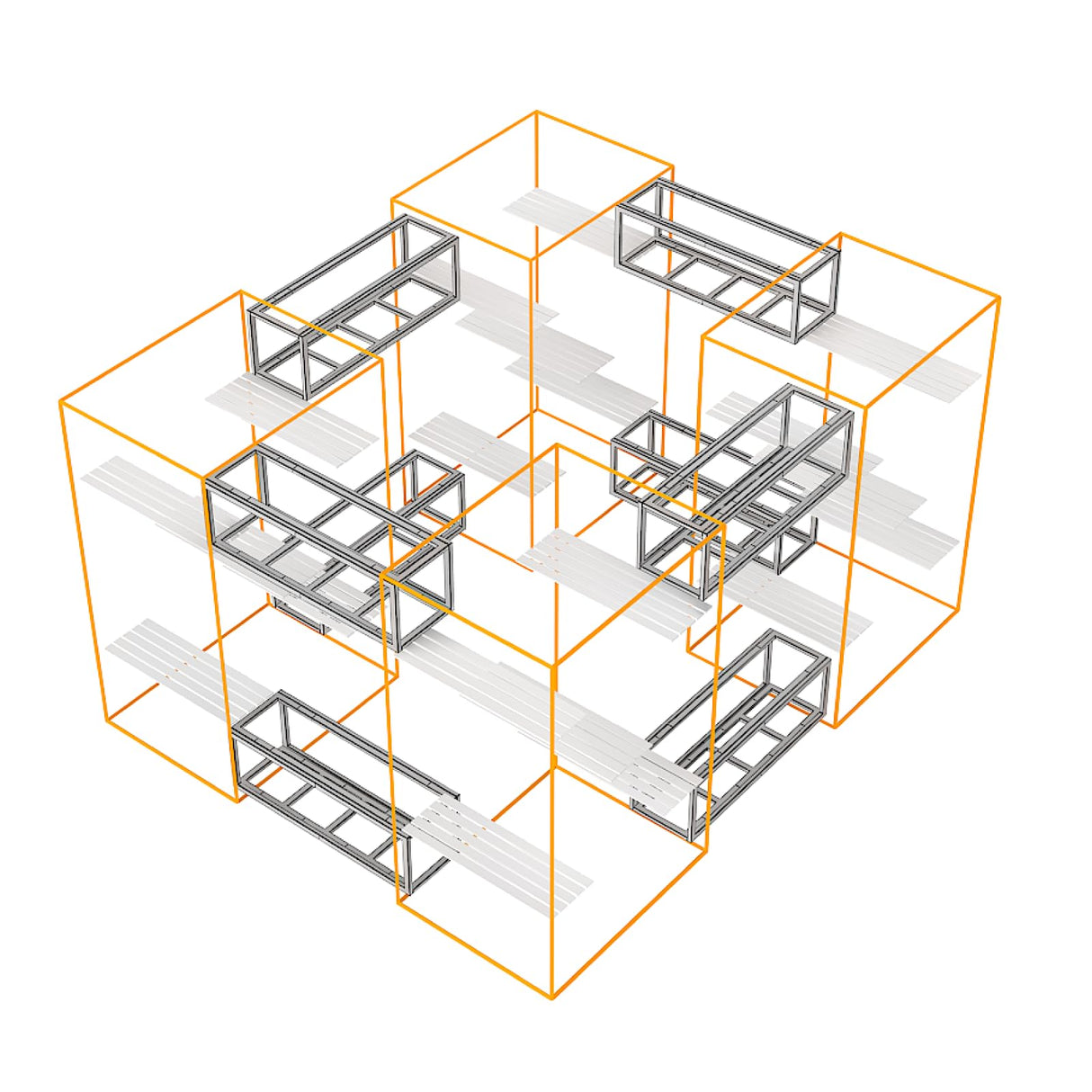 TIMHAKA Cat Catio Outdoor Cat Enclosure, 12 in 1 Cat Enclosure with 4 Large Catio and 8 Cat Tunnel, 12pcs Outdoor Cat Cage with Platform and Resting Box, Luxurious Cat Playground with Waterproof Cover TIMHAKA