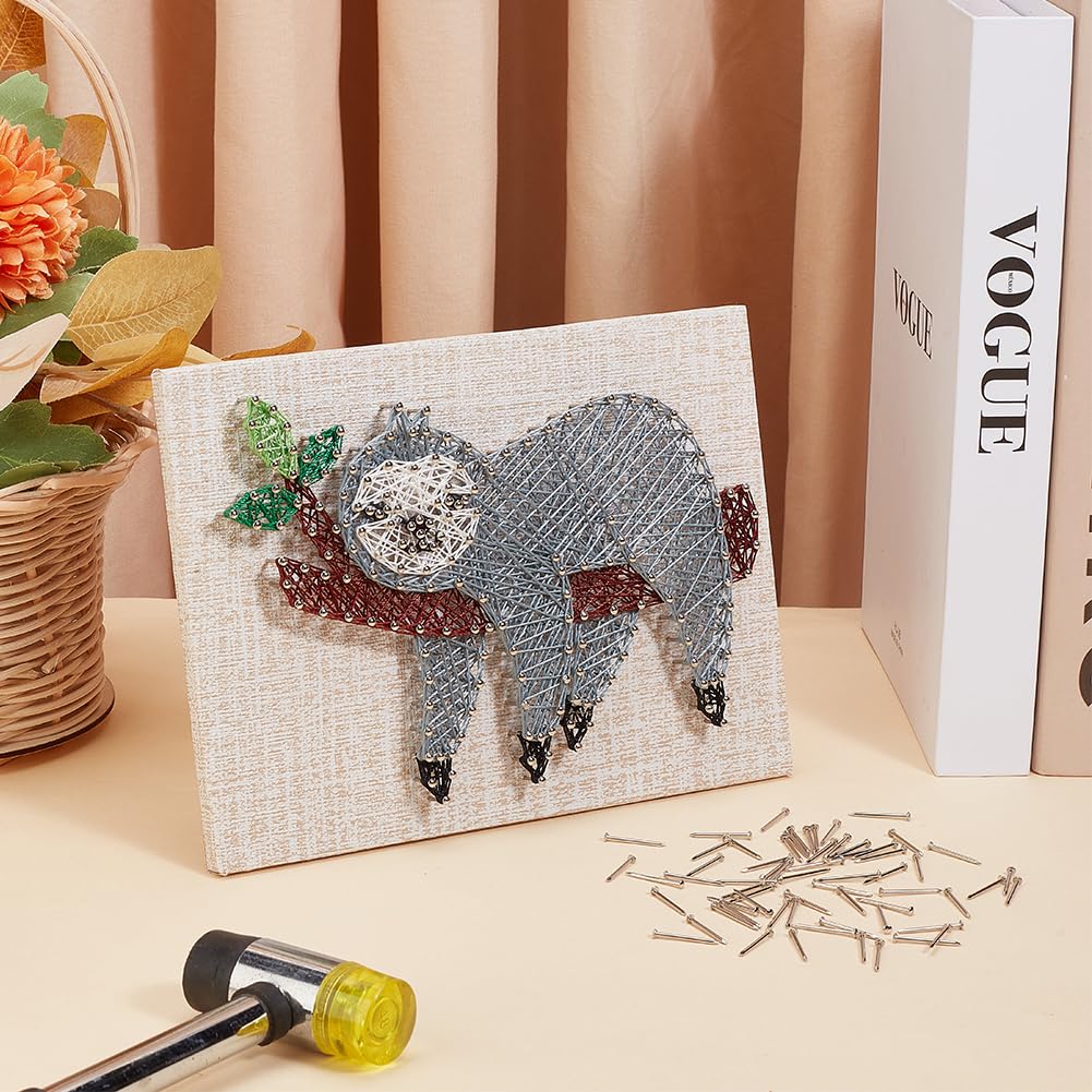 WEBEEDY DIY String Art Kit for Adults Beginners, Cute Sloth Animal Nail String Craft Kit, Include All Necessary Accessories and Frame for Christmas Mother's Day Valentine's Day Home Wall Decor Gift WEBEEDY