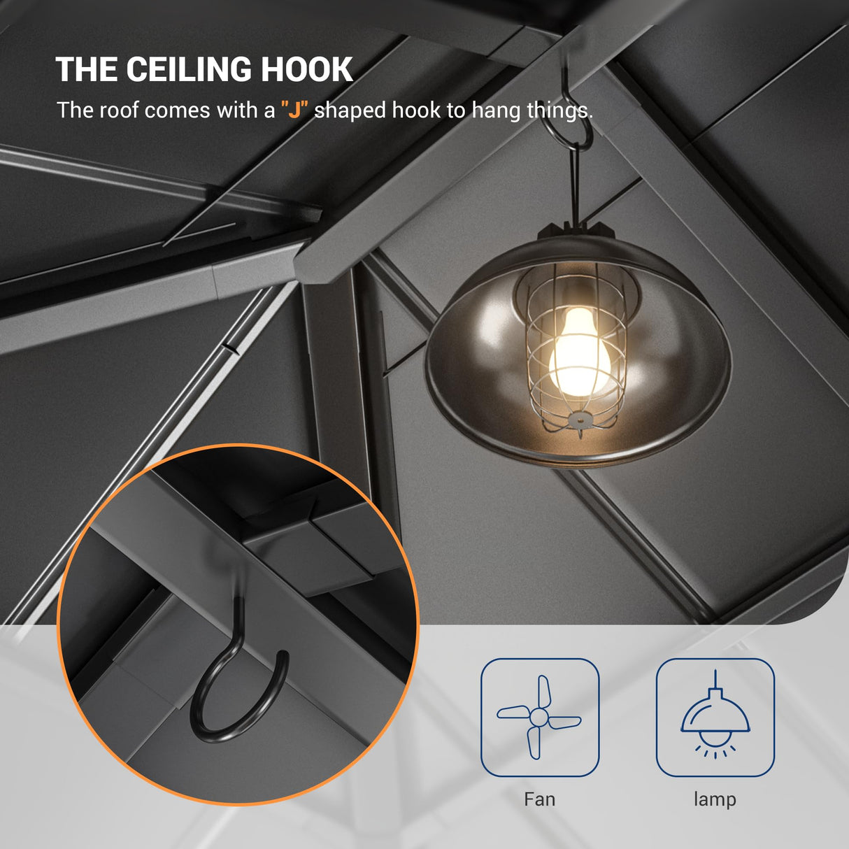 Amopatio 12' X 14' Hardtop Gazebo Permanent Aluminum Gazebos with Galvanized Steel Double Roof for Patio Lawn and Garden,Included Curtains & Mosquito Netting,Grey Amopatio