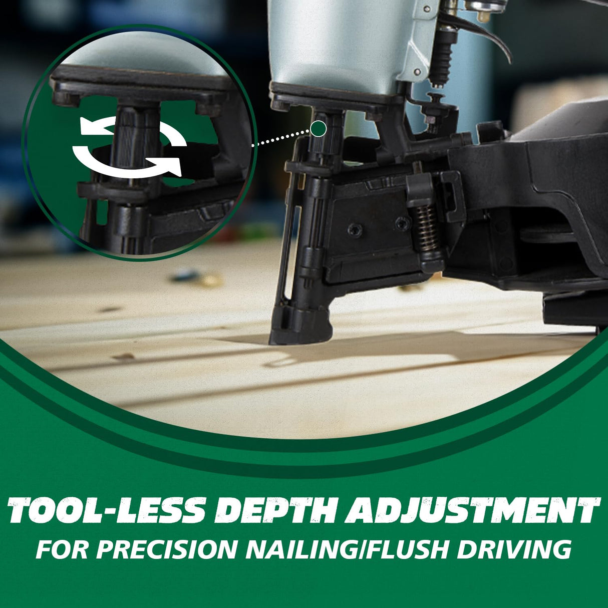 Metabo HPT Roofing Nailer, Pro-preferred Pneumatic Power Nailers in Roofing tools, Pneumatic Roofing Nailer for Asphalt Roofing Shingles, Nailer 16 Degree 7/8″ to 1-3/4″ Roofing Nails, NV45AB2 Metabo HPT