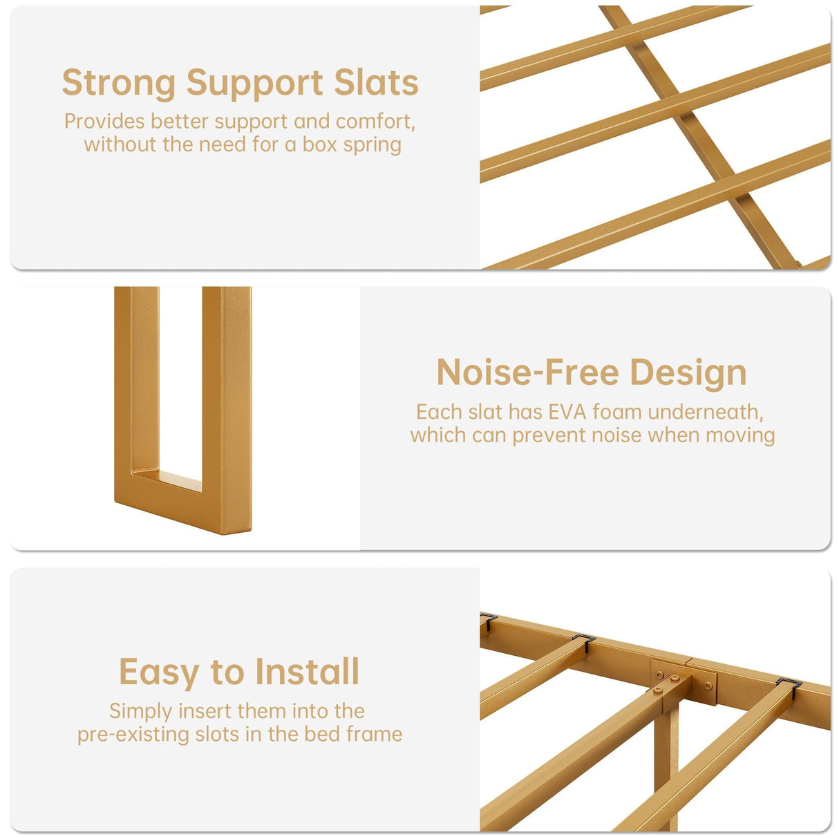 GarveeHome King Bed Frame with 2 Storage Drawers, LED Bed Frame with 2-Tier Storage Headboard&Charging Station, Metal Platform Bed Frame, No Box Spring Needed, Noise Free, White GarveeHome