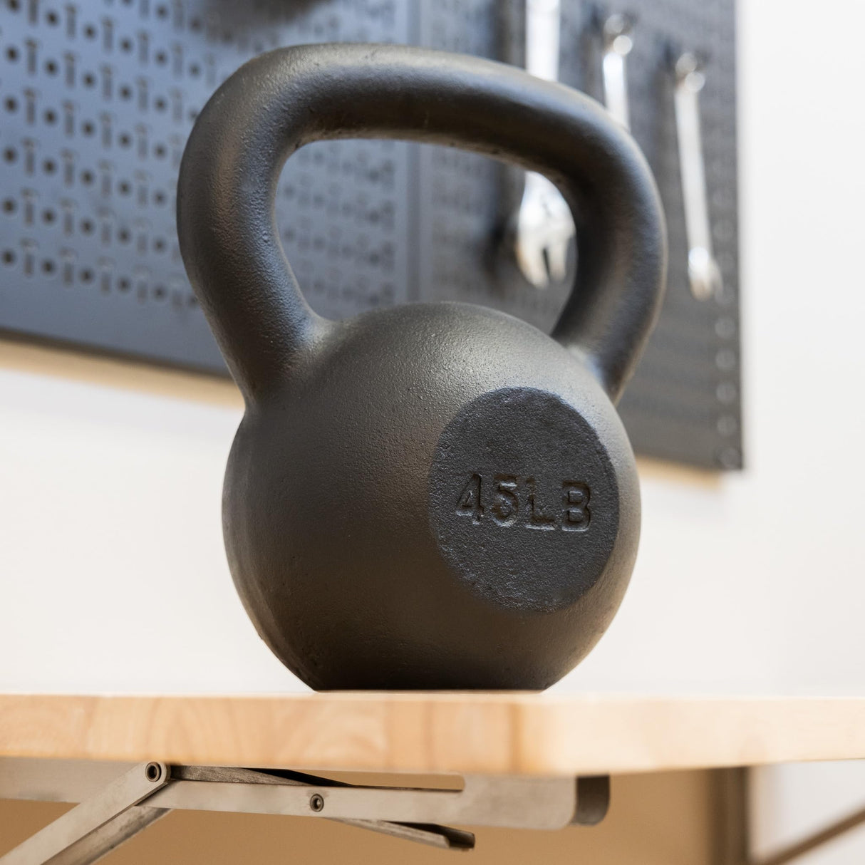 StoreYourBoard Wall Mounted Work Bench, Folding Wall Desk, Solid Hardwood Floating Desk and Laundry Table, 40 in. x 18 in. Folding Work Table, Stainless Steel Brackets Hold 200 lbs StoreYourBoard