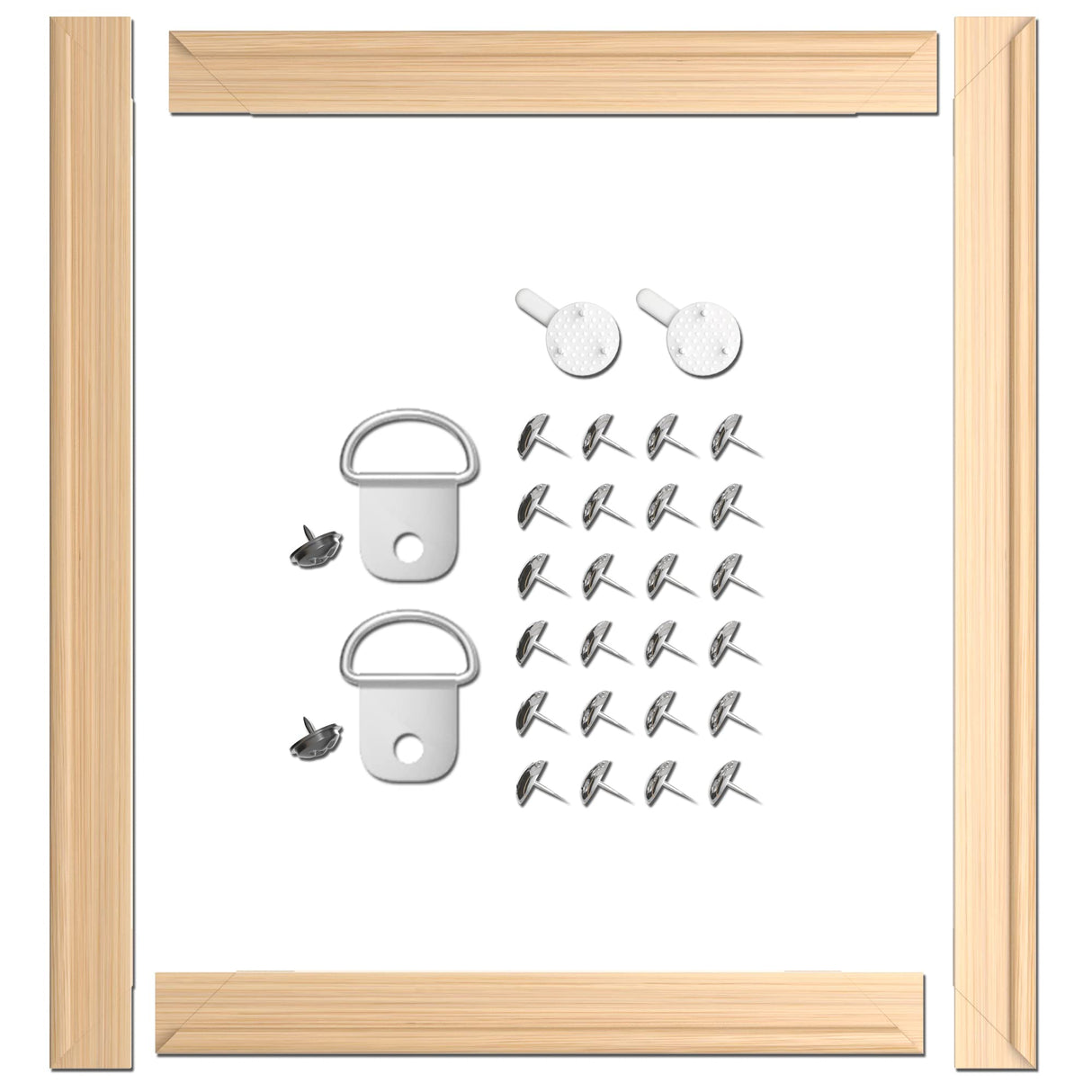 ARTIQO DIY Canvas Stretcher Bars 16x20 Inch Canvas Frame - Easy to Assemble, Gallery Wrap Oil Frame Kits Canvas Wood Stretcher Bars- for Oil Paintings, Prints, Paint by Numbers & Posters ARTIQO