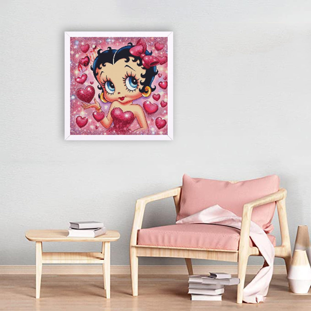 JAKI Diamond Art Kits for Adults,Cartoon Diamond Art Paintings for Beginners,5D Full Drill Gem Art Kits for Adults for Gift Home Wall Decor(12x12inch) JAKI