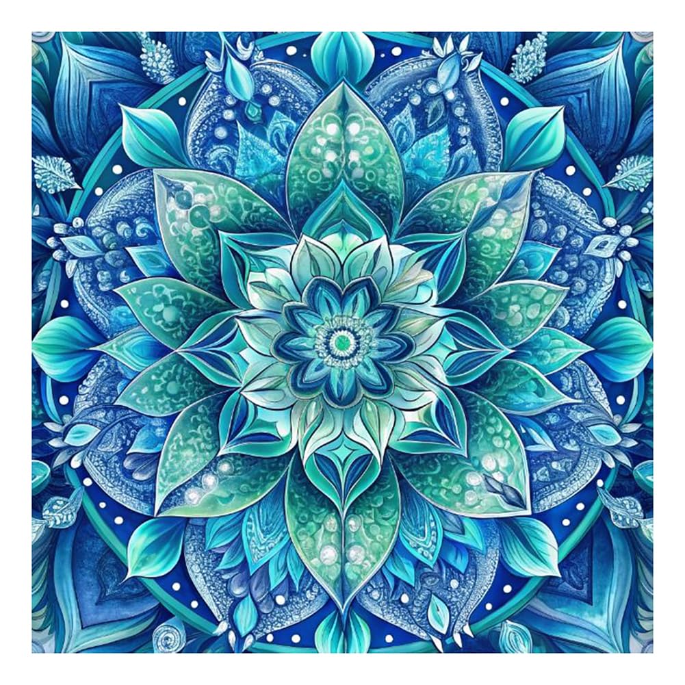 SJUTOUCI Mandala Diamond Art Kits for Adults, Diamond Painting Kits for Beginners, 5D Round Diamond Dots Gem Craft Art for Home Wall Decor 12x12 inch SJUTOUCI