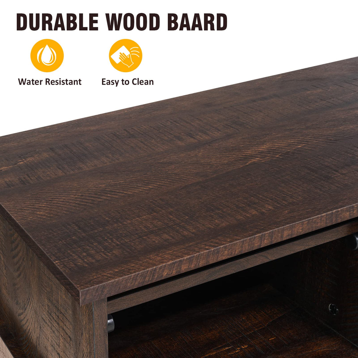 LGHM Farmhouse TV Stand for 65 inch TV, Entertainment Center TV Cabinet Stands with LED lights, Sliding Barn Door TV Center Media Console Table for Living Room, Bedroom LGHM