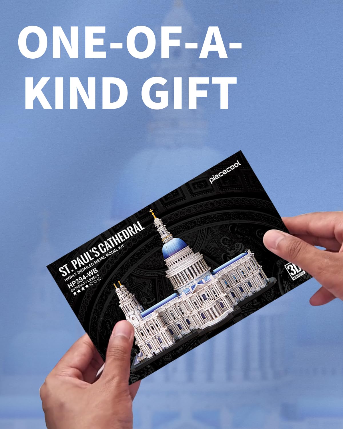 Piececool 3D Metal Puzzles for Adults, St. Paul's Cathedral Metal Model Kit, London Cathedral Architecture Building Kits, DIY Hobbies Crafts for Adult Family Time,Home Decor Best Gifts Piececool