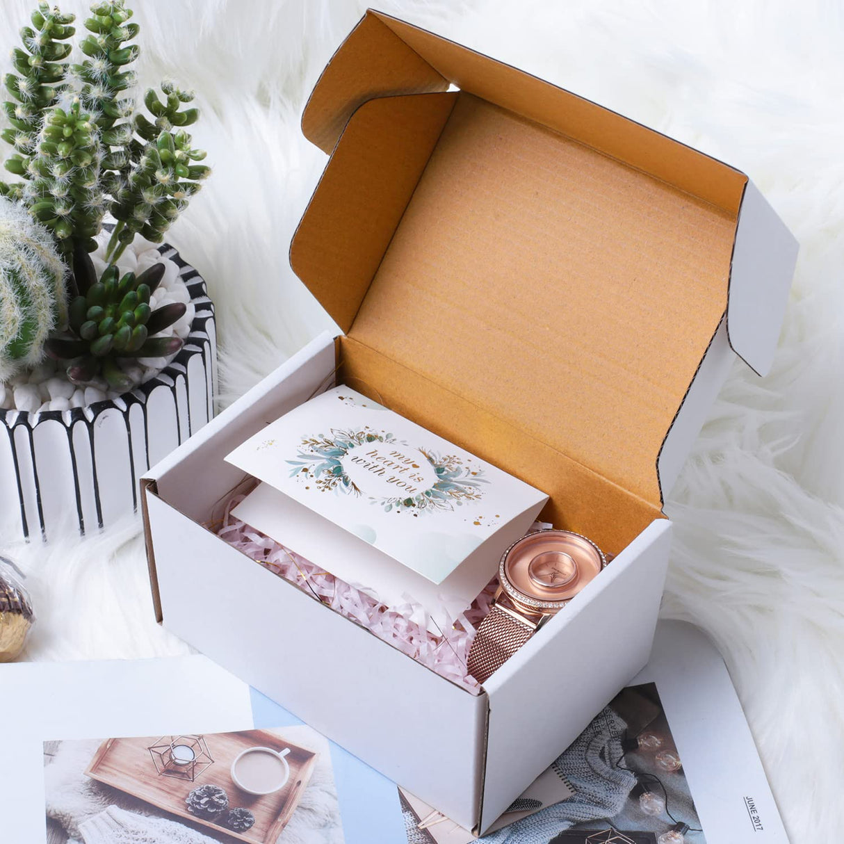 6x4x3 White Cardboard Boxes 30 Pack, Small Shipping Boxes for Small Business Mailing Boxes, Corrugated Packaging Boxes werfami