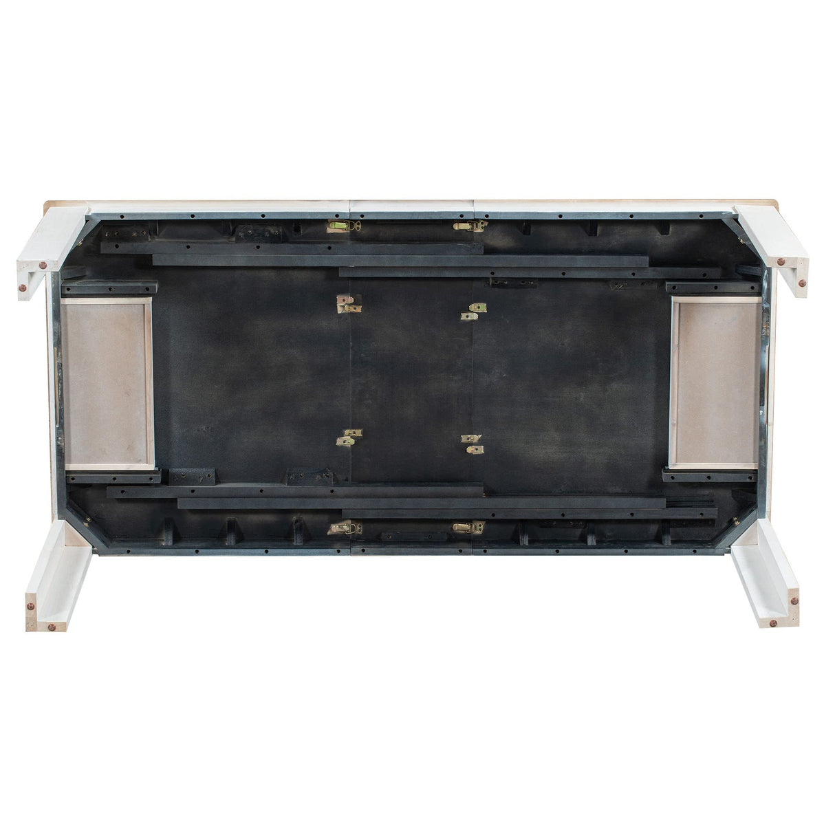 LUMISOL Solid Wood 7 Piece Kitchen Table Set with Chairs Farmhouse Extendable Dining Room Table Set with Storage Drawer for 6, Brown+White LUMISOL