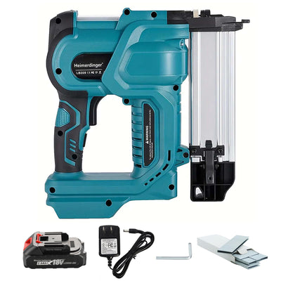 18 Gauge Cordless Brad Nailer for Makita 18V Battery, 2 in 1 Battery Powered Stapler/Nail Gun Drives 2'' Nailer for Upholstery and Woodworking