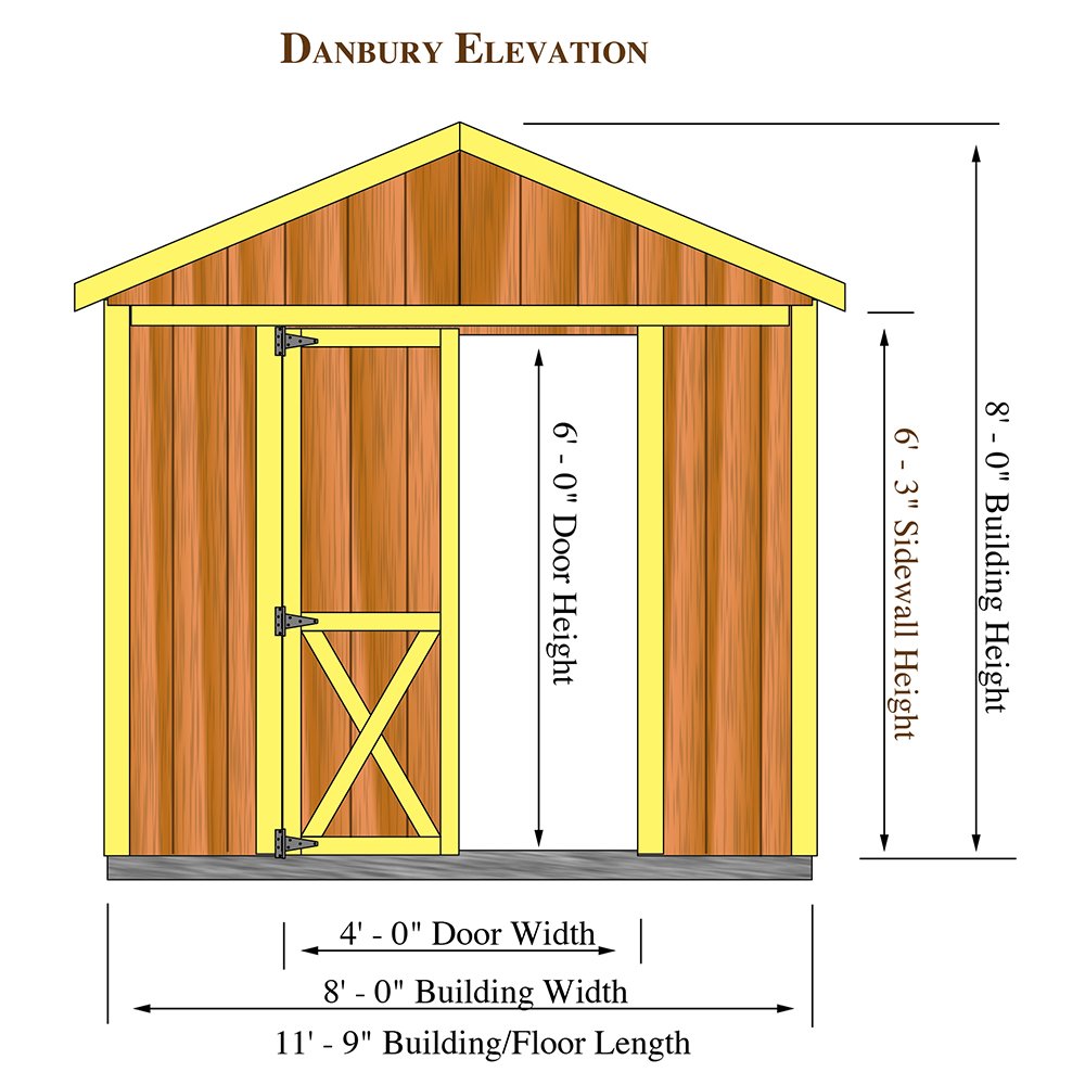 Best Barns Danbury 8' X 12' Wood Shed Kit Best Barns Inc.