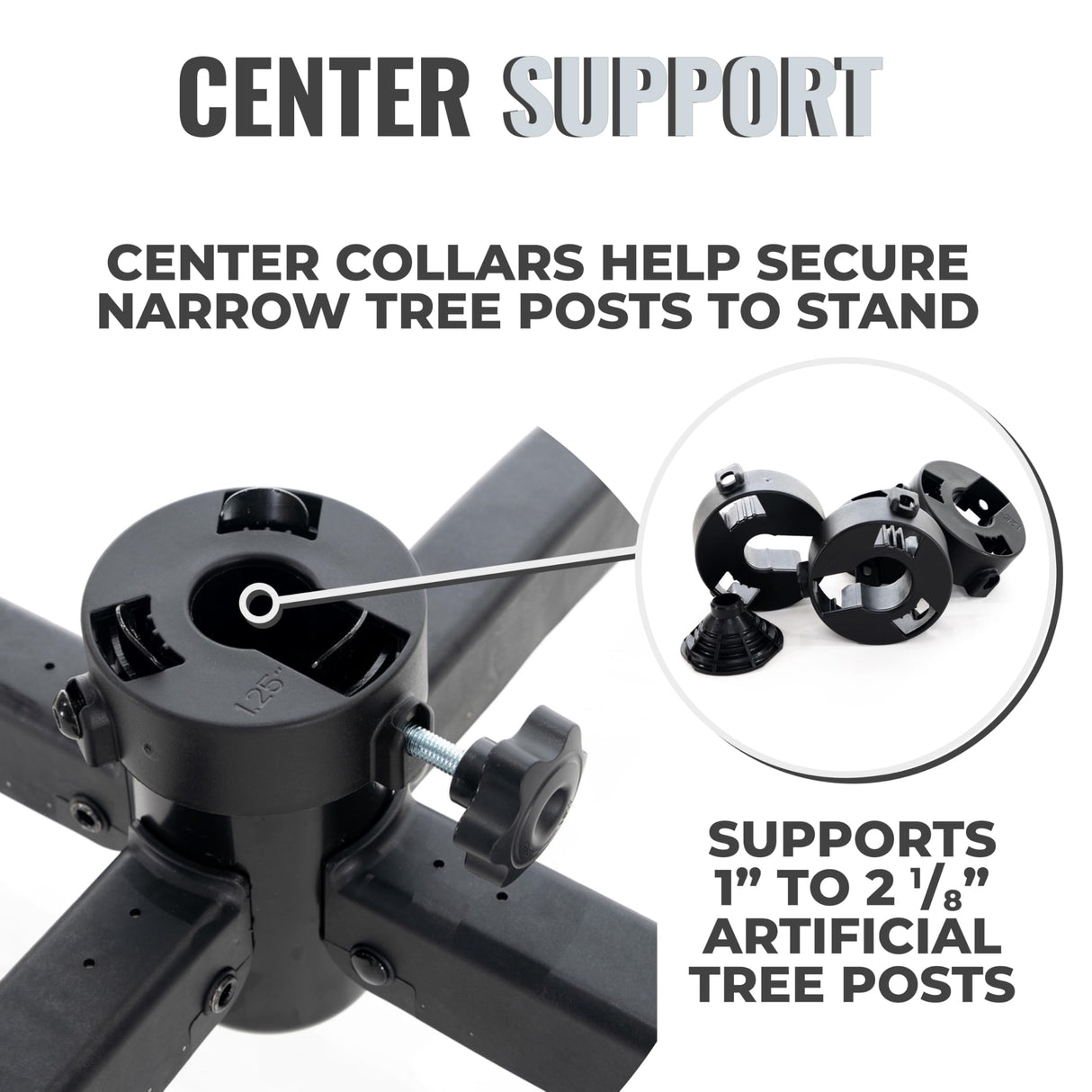 612 Vermont Universal Rolling Artificial Christmas Tree Stand for Trees up to 9 Foot Tall, Locking Caster Wheels (TK-10828-CC-VT) 612 Vermont