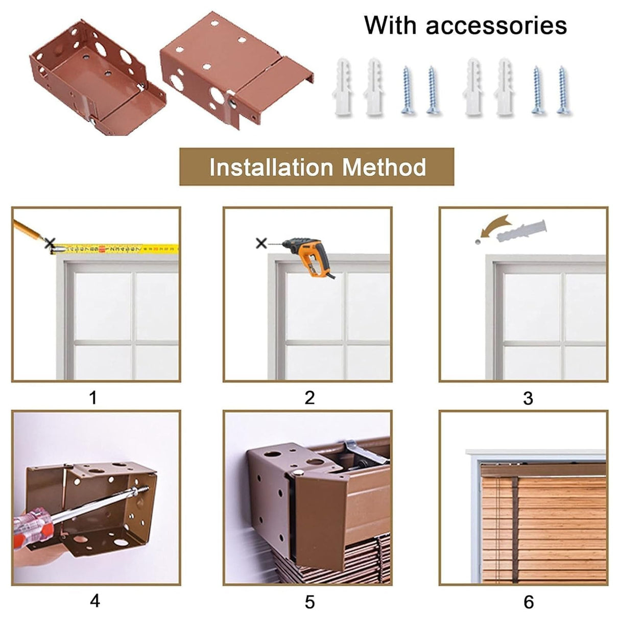 LLPEIJIE026 Wood Window Venetian Blinds,Bamboo Blinds,50mm Slats,Curtains Windows Treatment Shutters,for Kitchen,Office,Bathroom,Bedroom,Living Room,Customizable (70x140cm/28x55in) LLPEIJIE026