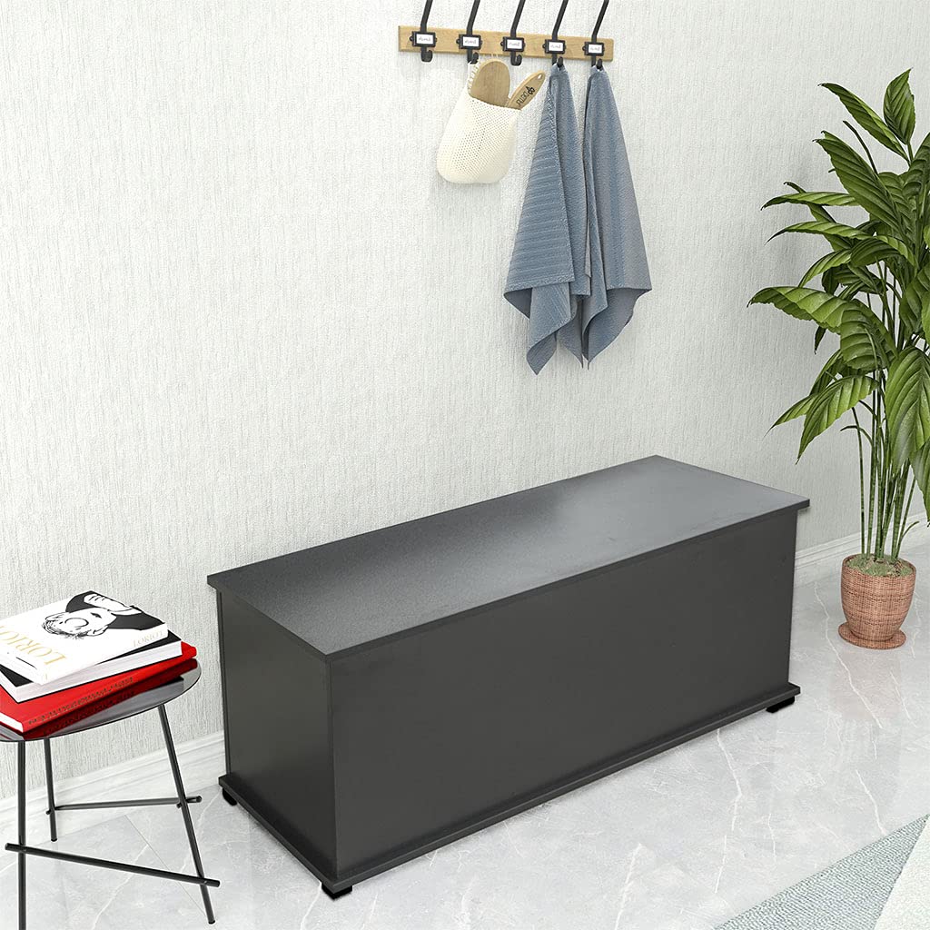 40" Storage Chest Trunk, Modern Wood Chest Kids Toy Box Organizer with Lift Top and 2 Safety Hinges Sturdy and Large Storage Trunk for any Playroom, Bedroom and Living Room HOYOC