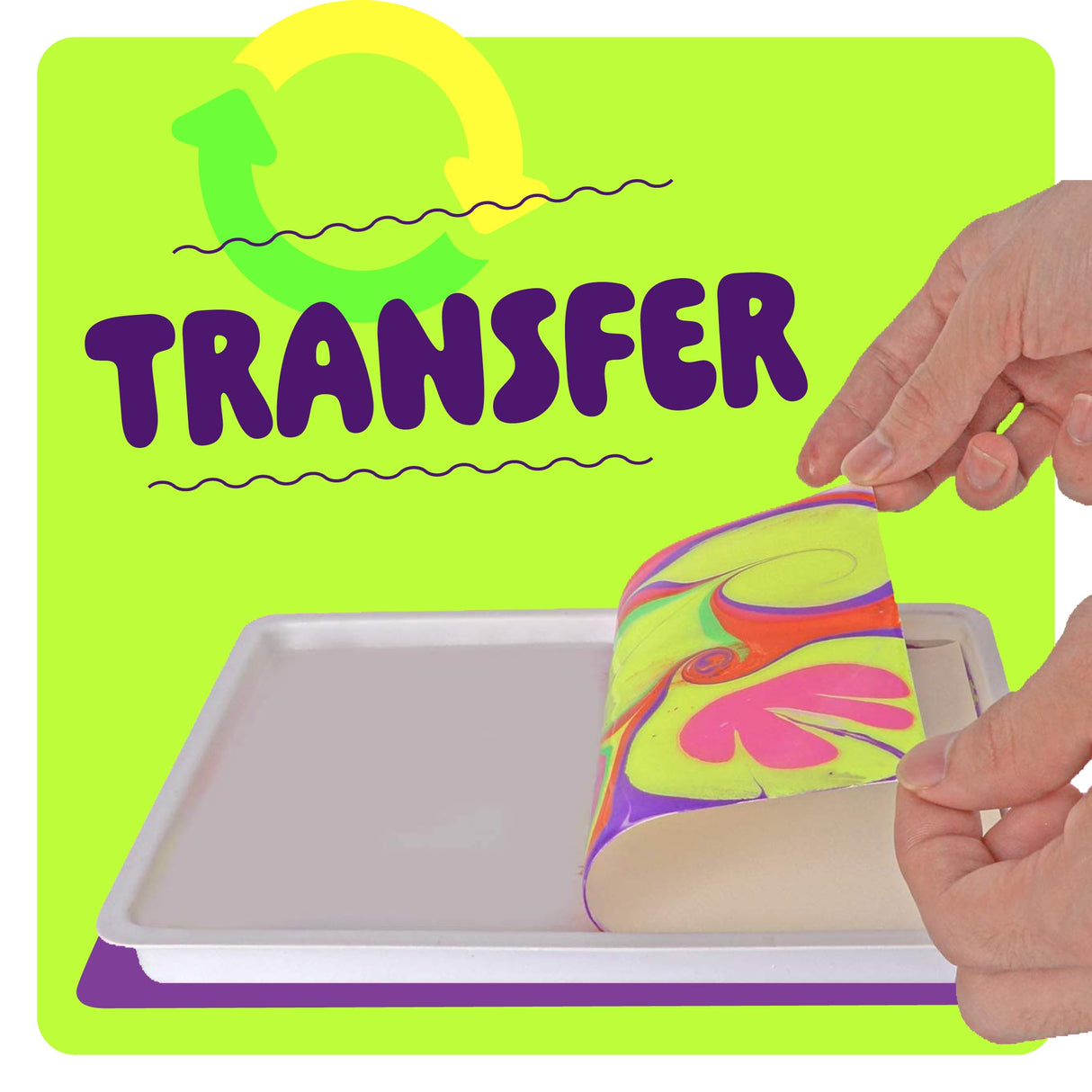 Dan&Darci Glow in The Dark Marble Paint Kit for Kids - Water Marbling Painting Art Set for Boys & Girls Ages 6, 7, 8, 9, 10, 11, 12 Year Old - Kid Crafts Birthday Gifts Toys - Arts Craft Activities Dan&Darci