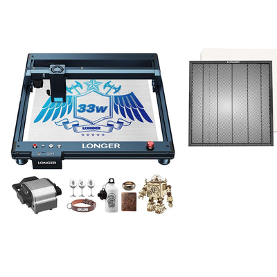 Longer Laser B1 36000mW Engraver with Auto Air Assist + 15.7"x 15.7"x 0.86" Honeycomb Working Bed