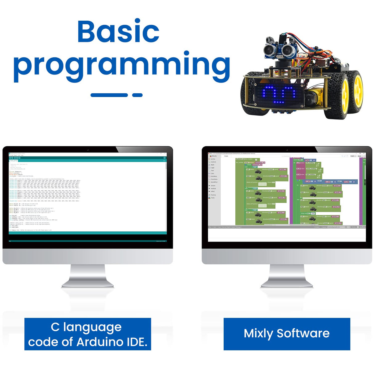 KEYESTUDIO Smart Car Robot,4WD Programmable DIY Starter Kit for Arduino for Uno R3,Electronics Programming Project/STEM Educational/Science Coding Kit for Teens Adults,15+ KEYESTUDIO