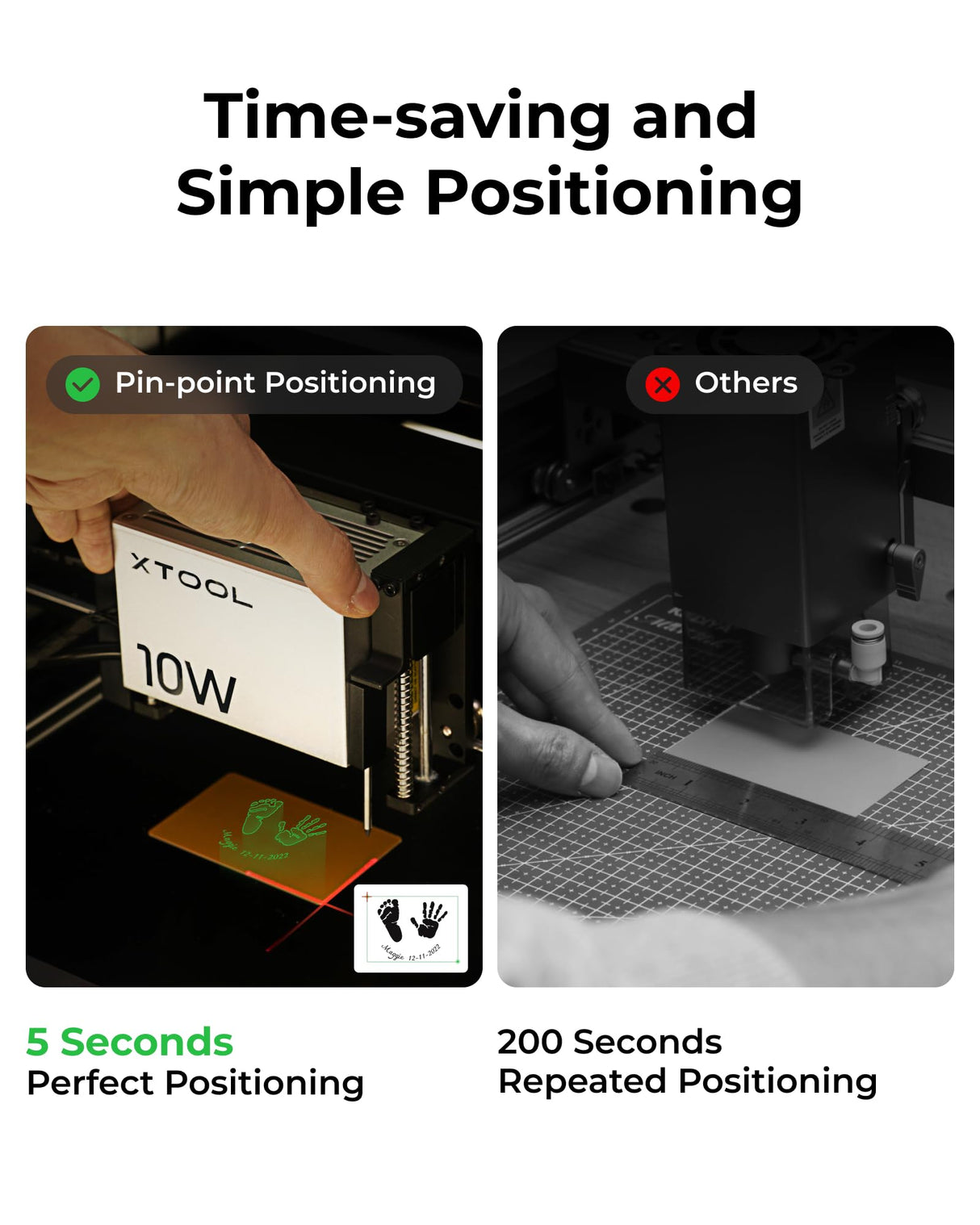 xTool S1 10w Laser Engraver, Acrylic Laser Cutter Machine with Air Assist for Laser Cutter, Laser Cutter Machine with xTool Laser Engraver Enclosure, xTool