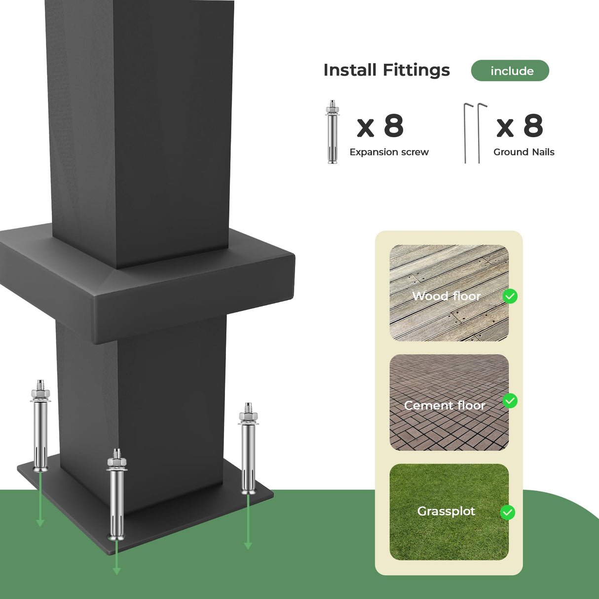 LUXIJOY 10' X 12' Outdoor Retractable Pergola, Aluminum Pergola with Retractable Sun Shade Canopy, Patio Metal Pergola for Deck, Backyard, Garden LUXIJOY