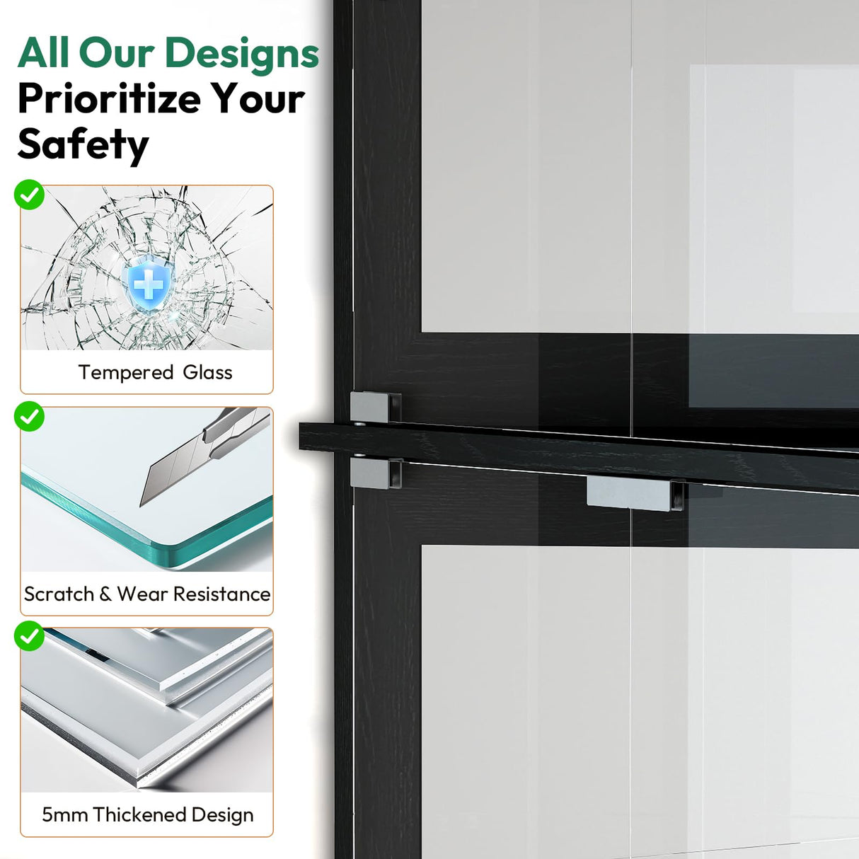 Lamtor 72" Corner Display Cabinet with Glass Doors, 6-Tier Showcase Curio Cabinet for Collectibles with Dynamic LED Lights, Modern Display Case for Living Room, Black Lamtor