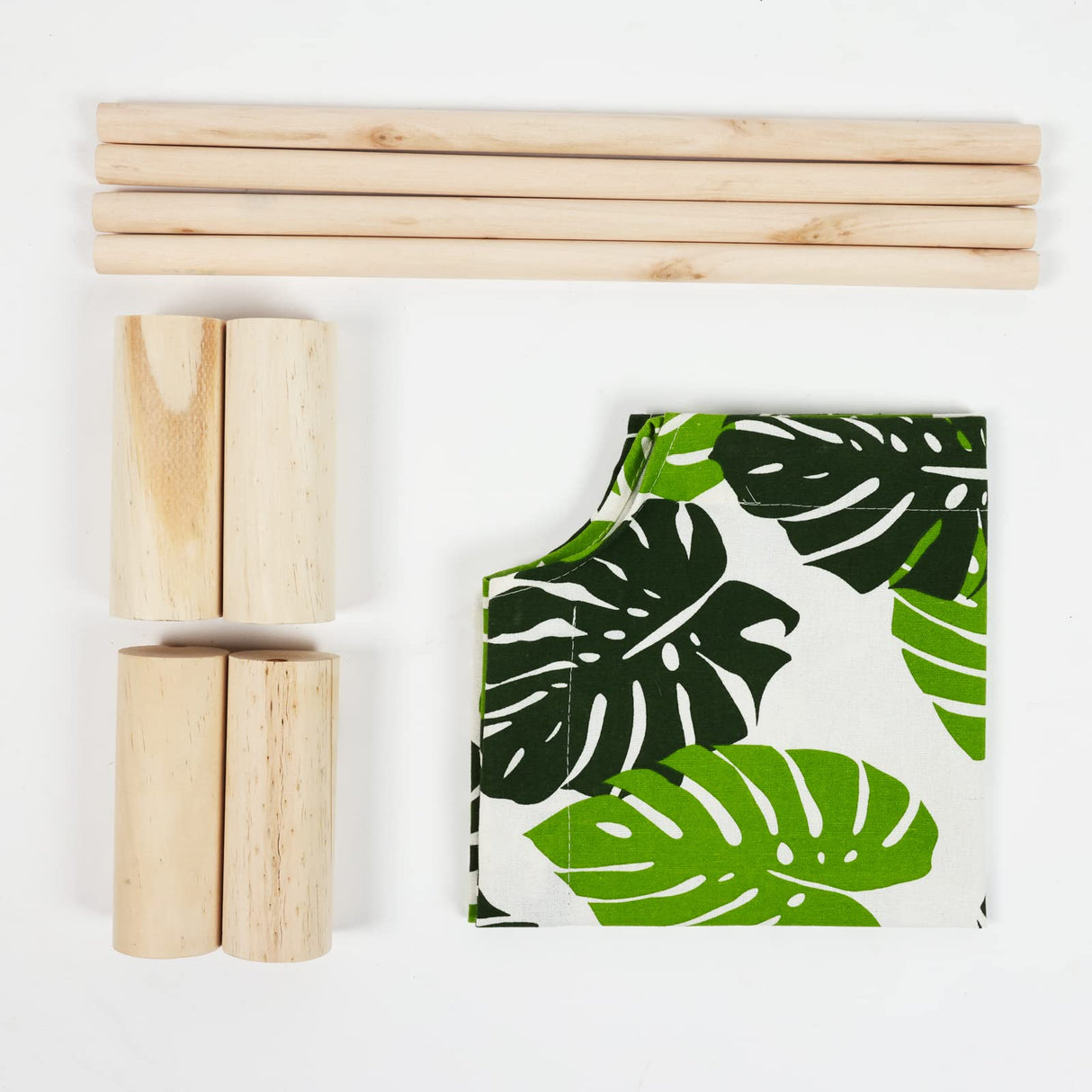 Patas Lague Cat and Dog Hammock Bed Small Dog Bed, Wooden Cat Elevated Cooling Outdoor Bed for All Seasons, Cat Beds for Indoor Cats, Cat Cots Furniture Pet Bed Puppy Bed(Monstera Leaf) Patas Lague