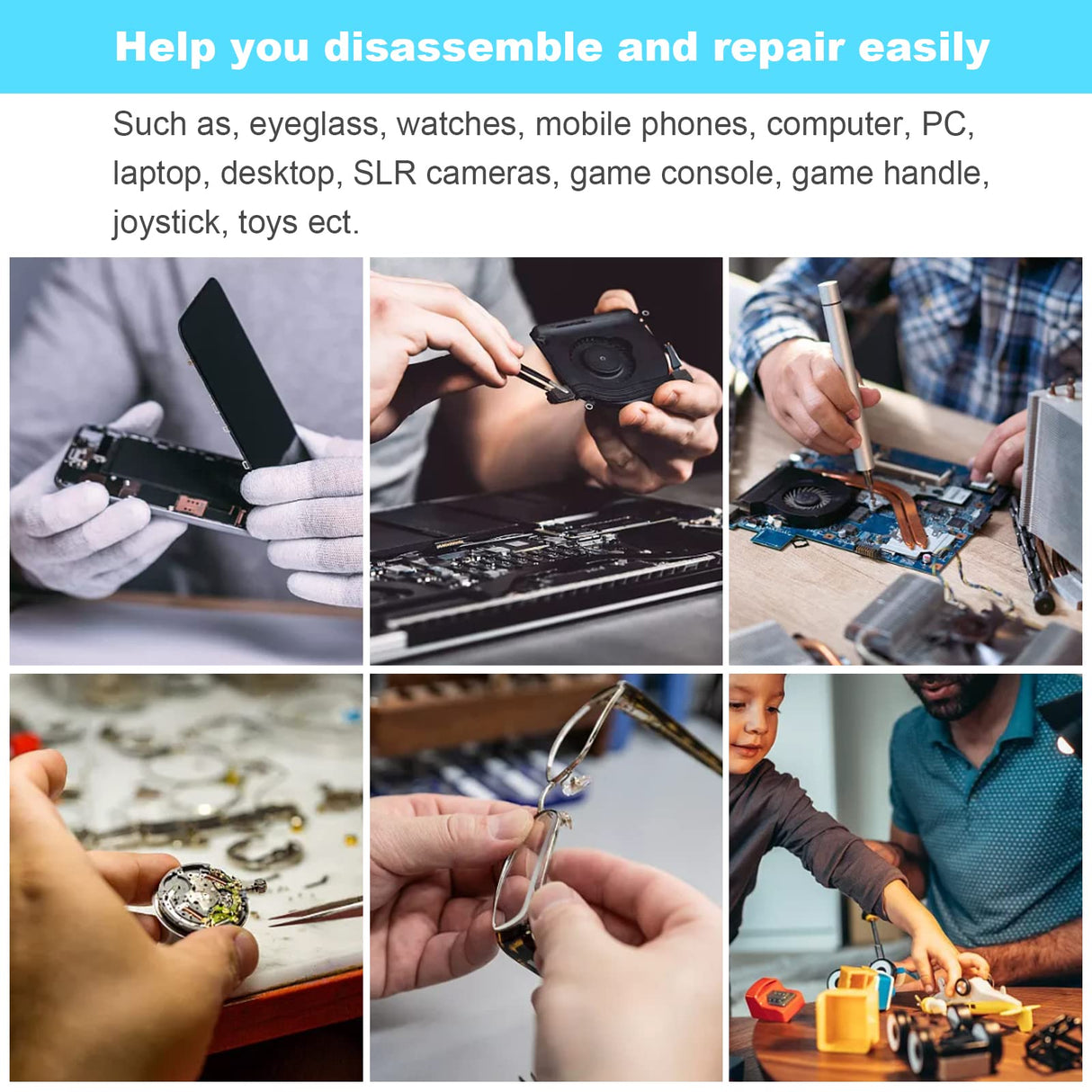 Precision Screwdriver Set, 25 PCS Small Screwdriver Set Magnetic, with Torx Flathead Phillips Star Pentalobe Y Screwdrivers, ESD Tweezers for Eyeglass Watchmaker Computer PC Electronic Laptop Jewelers TEELLA