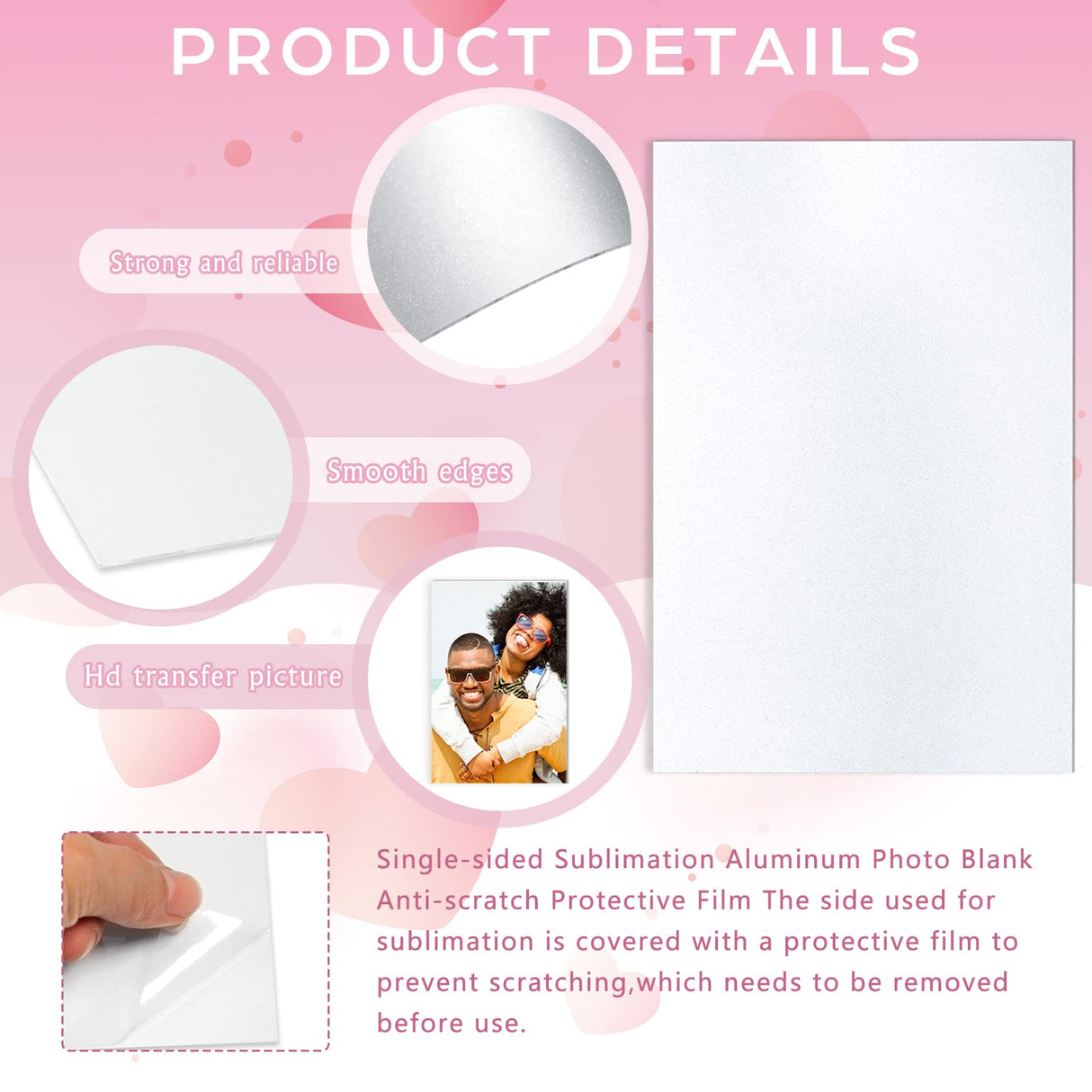 20 Pcs Aluminum Sublimation Blanks Heat Press Metal Photo Blanks DIY Blank Metal Sign White Sublimation Canvas Sublimation Metal Blanks for Room Wall Office Decor Decorative (6 x 8 Inch, 8 x 10 Inch) LEIFIDE