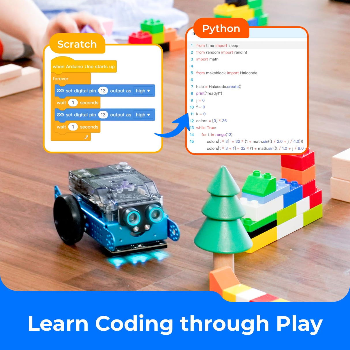 Makeblock mBot2 Coding Robot for Kids, AI Learning Support Scratch & Python Programming, Robotics Kit for Kids Ages 8-12 and up, Building STEM Robot Toys Gifts for Boys Girls Makeblock