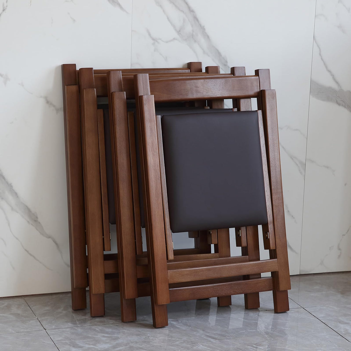 COMUHOME Folding Dining Chairs with Padded Seat Lightweight sillas para Fiestas,2 Pack Folding Chair for Dinner,Party Wedding,Picnic Event, 196LB Weight Capacity(Walnut) COMUHOME