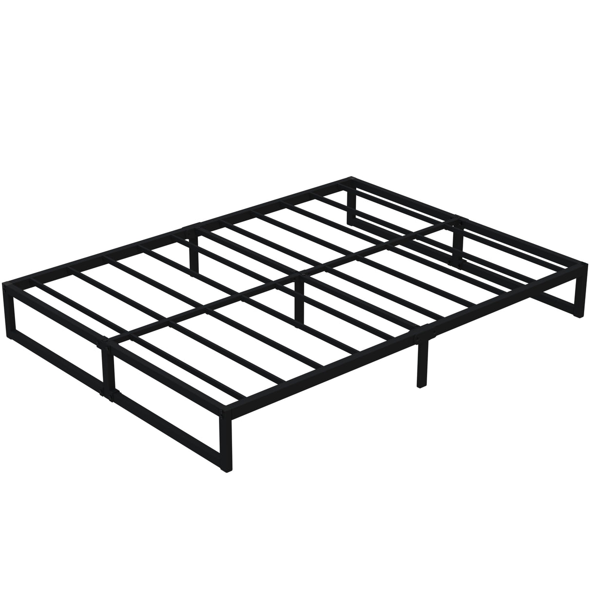Lutown-Teen 8 Inch King Bed Frame Sturdy Mattress Foundation, Heavy Duty Metal Platform with Steel Slats Support No Box Spring Needed, Noise Free, Easy Assembly, Black Lutown-Teen