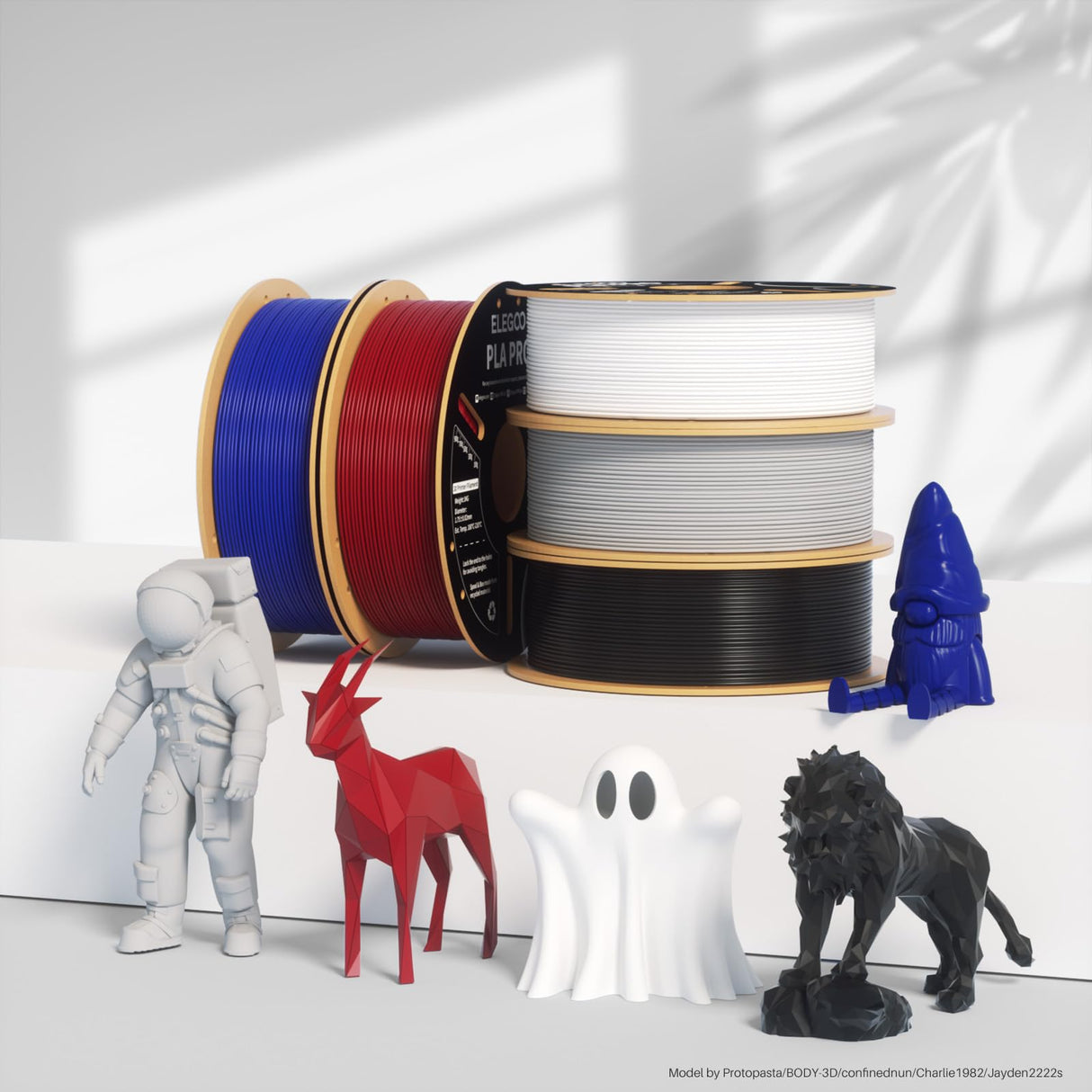 ELEGOO PLA PRO Filament 1.75mm Black 2KG, Improved Rigidity Easy to Print 3D Printer Filament Dimensional Accuracy +/- 0.02mm, 2pcs 1kg Spool (2.2lbs) for Most FDM 3D Printers ELEGOO