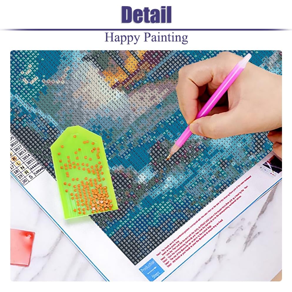 MXZCZX 5D Sunset Diamond Painting Kits for Adults Beginners,Mountain Diamond Art Kit, DIY Sunset Scenery Full Round Drill Paint with Diamond Pictures Gem Art, Home Wall Decor 14x14In MXCFZX