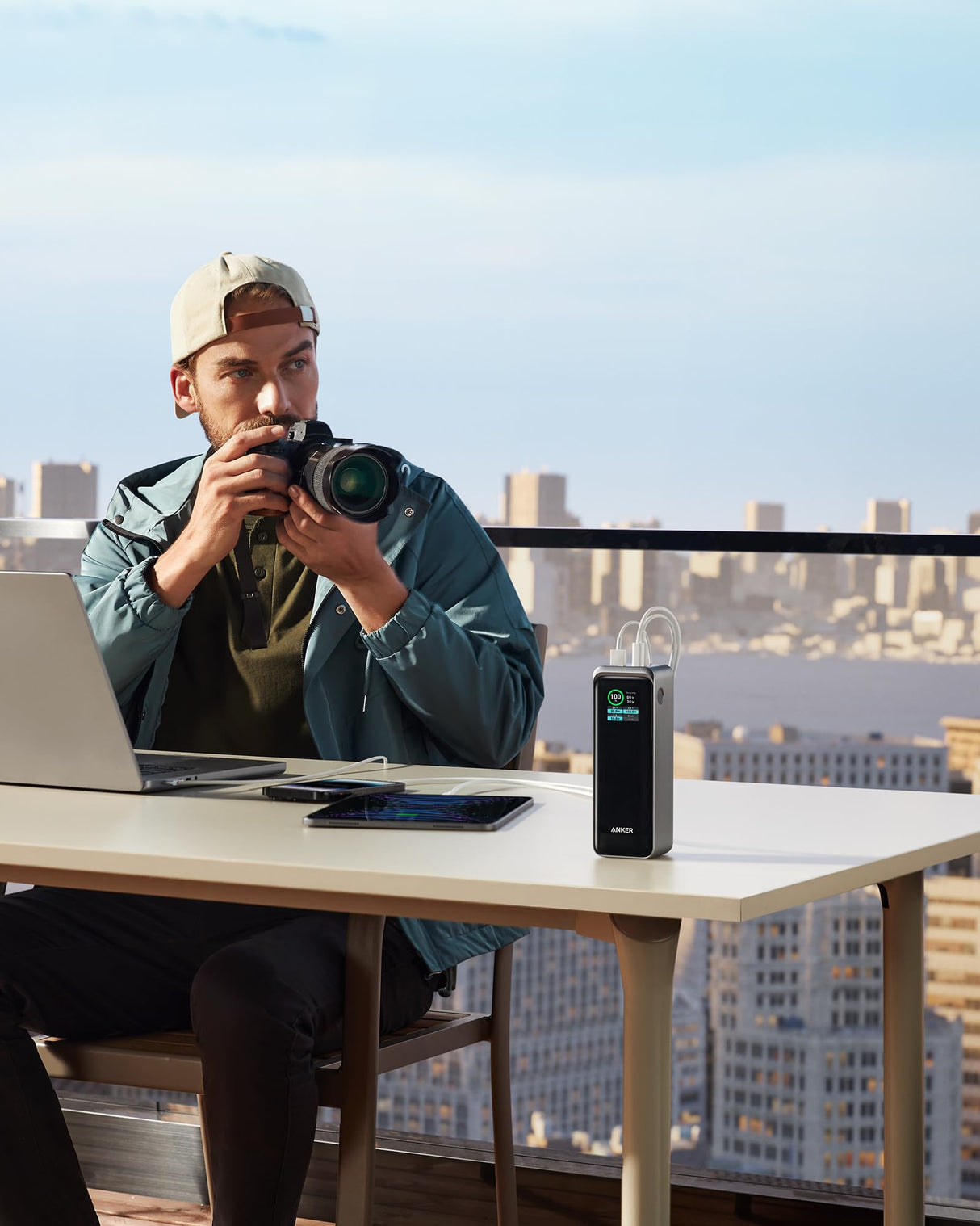 Anker Prime Power Bank, 27,650mAh 3-Port 250W Portable Charger (99.54Wh) Smart App, Compatible with MacBook Pro/Air, iPhone 16/15/14/13 Series, Samsung, Dell, and More (Charging Base Not Included) Anker