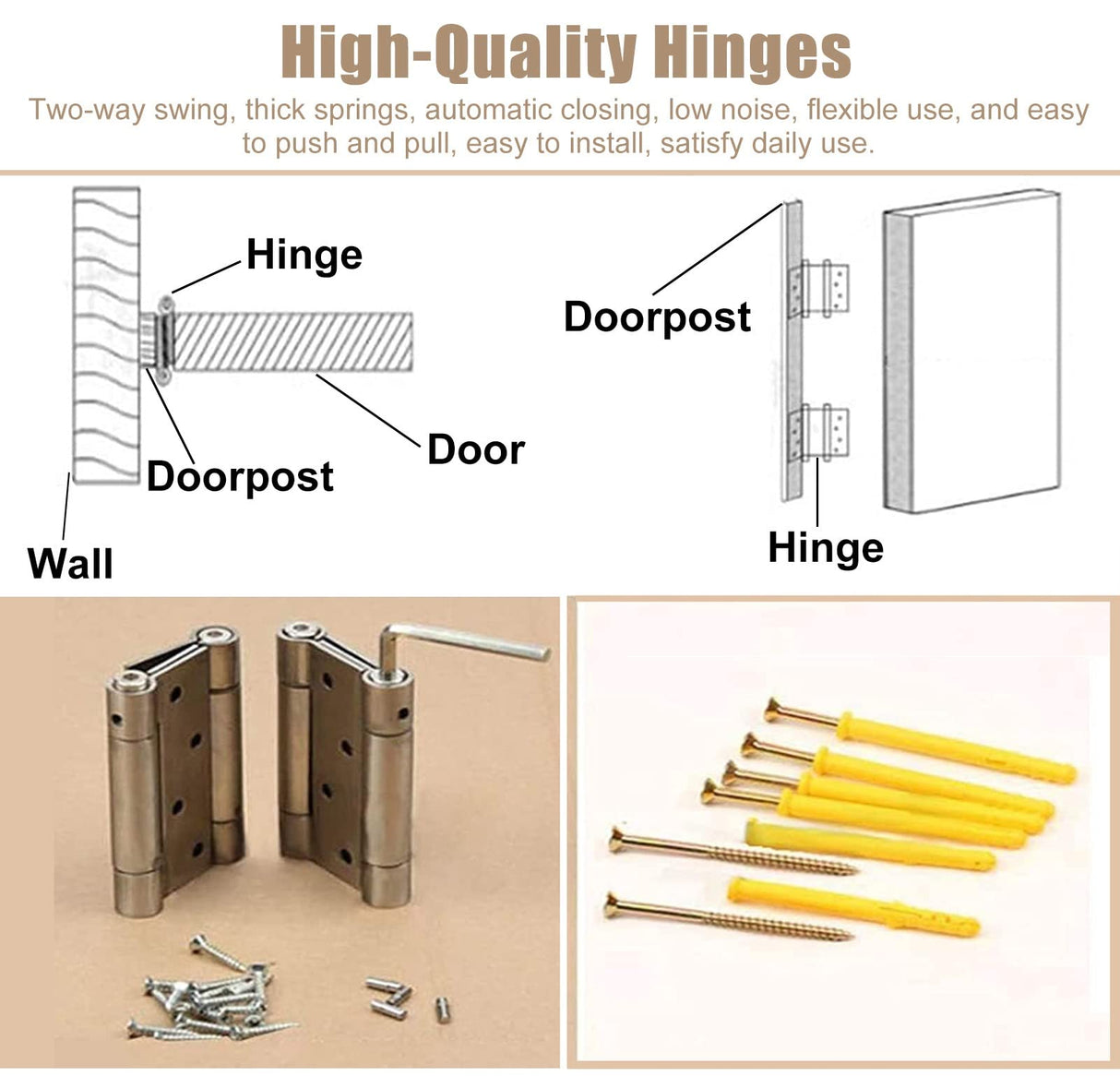 LVLONG Unpainted Wood Saloon Swing Doors, Kitchen Bathroom Hallway Barn Western Cafe Door, Bar Porch Entrance Counter Swinging Door for Indoor (Size : W85cmxH90cm(33.5"x35.4")) LVLONG