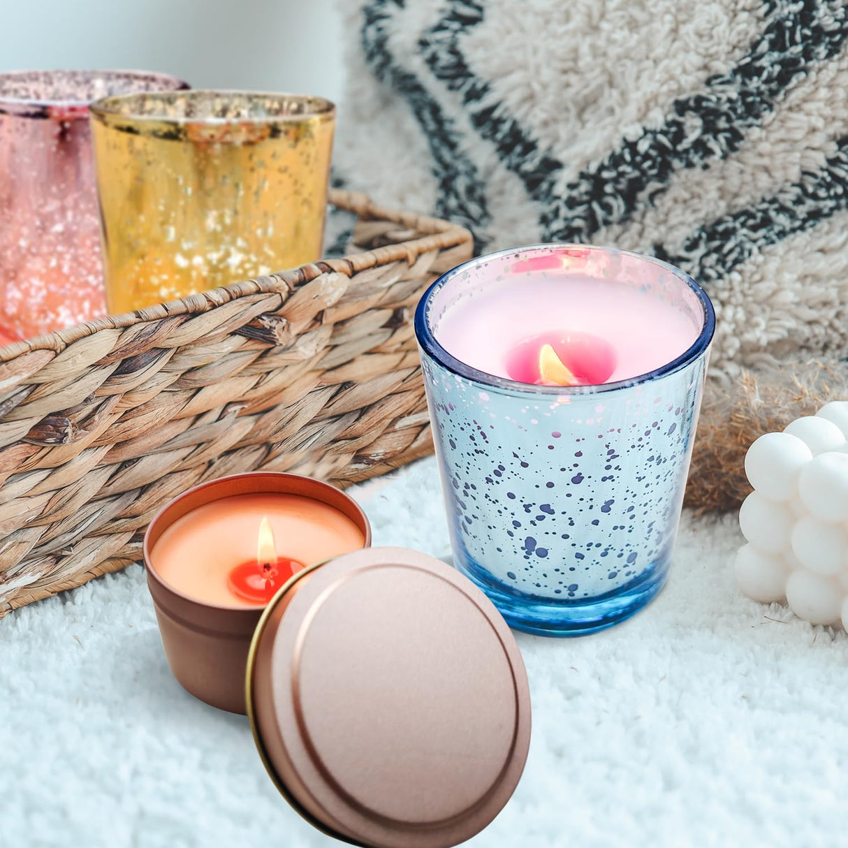 Ksedcon Home Candle Making Kit for Adults, Kit to Make Handmade Aromatic Candles, Complete Candle Making Kit with Digital Wax Melter to Make Your Own Candles Ksedcon