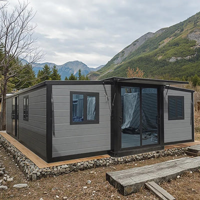 20ft 30ft 40ft Prefab Expandable Steel Portable Foldable Tiny Mobile Container Homes House Villas Tiny House for Adults to Live in Modular Portable House