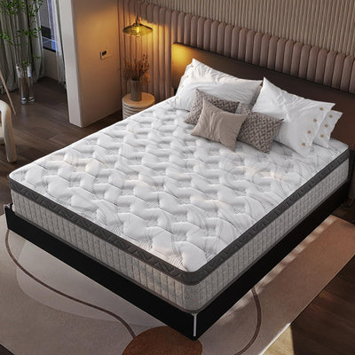 AnoYishev 12'' Hybrid Mattress Twin with Comfort Foam,Innerspring Pillow Top Twin Mattress in a Box, Twin Size Mattress for Pressure & Pain Relief, Soft Feel but Supportive (12'' Twin)