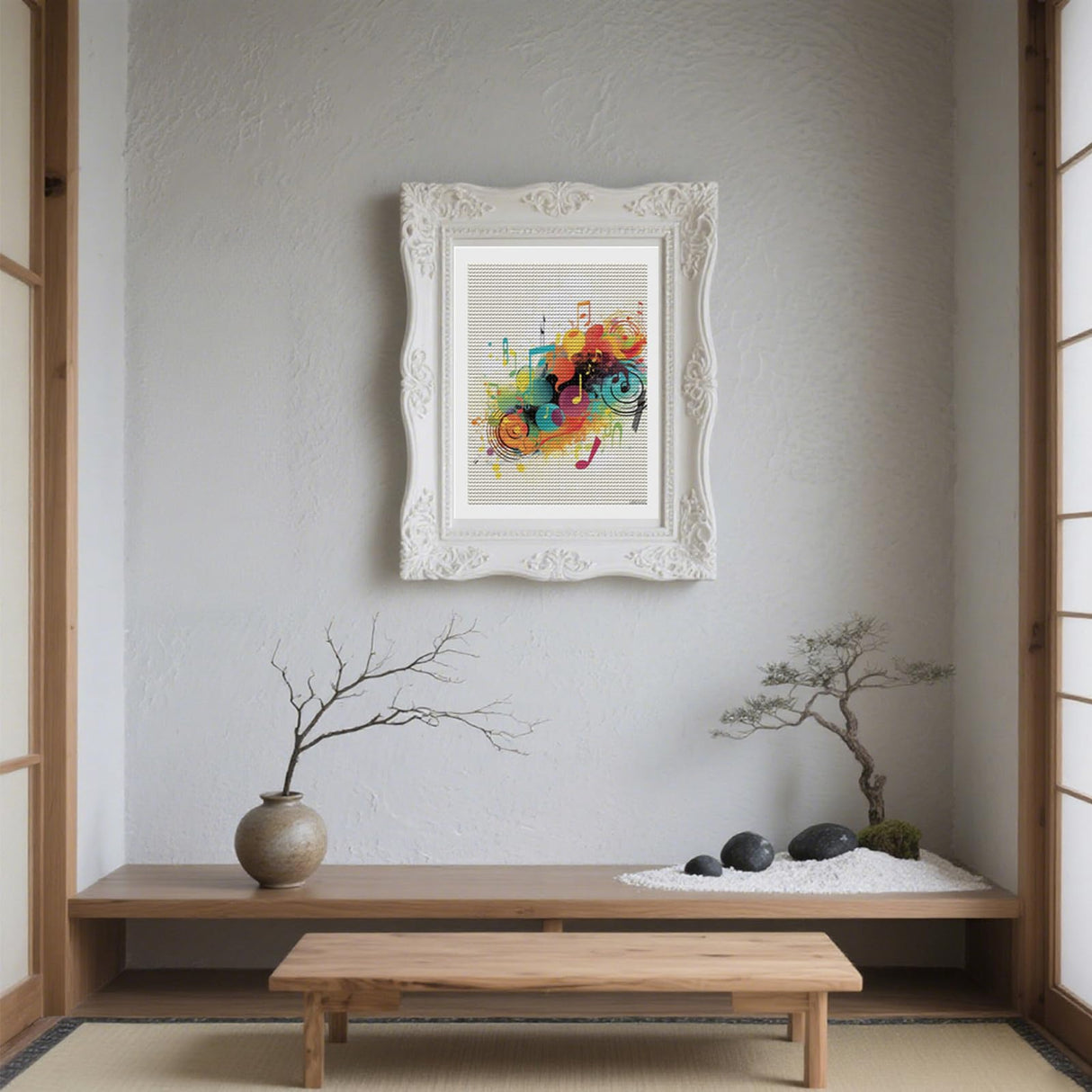 UIBDVKS Abstract Music Themed Diamond Painting Kits for Adults 5D Diamond Art Kits DIY Personalized Diamond Photo Home Wall Decor 12x16inch UIBDVKS