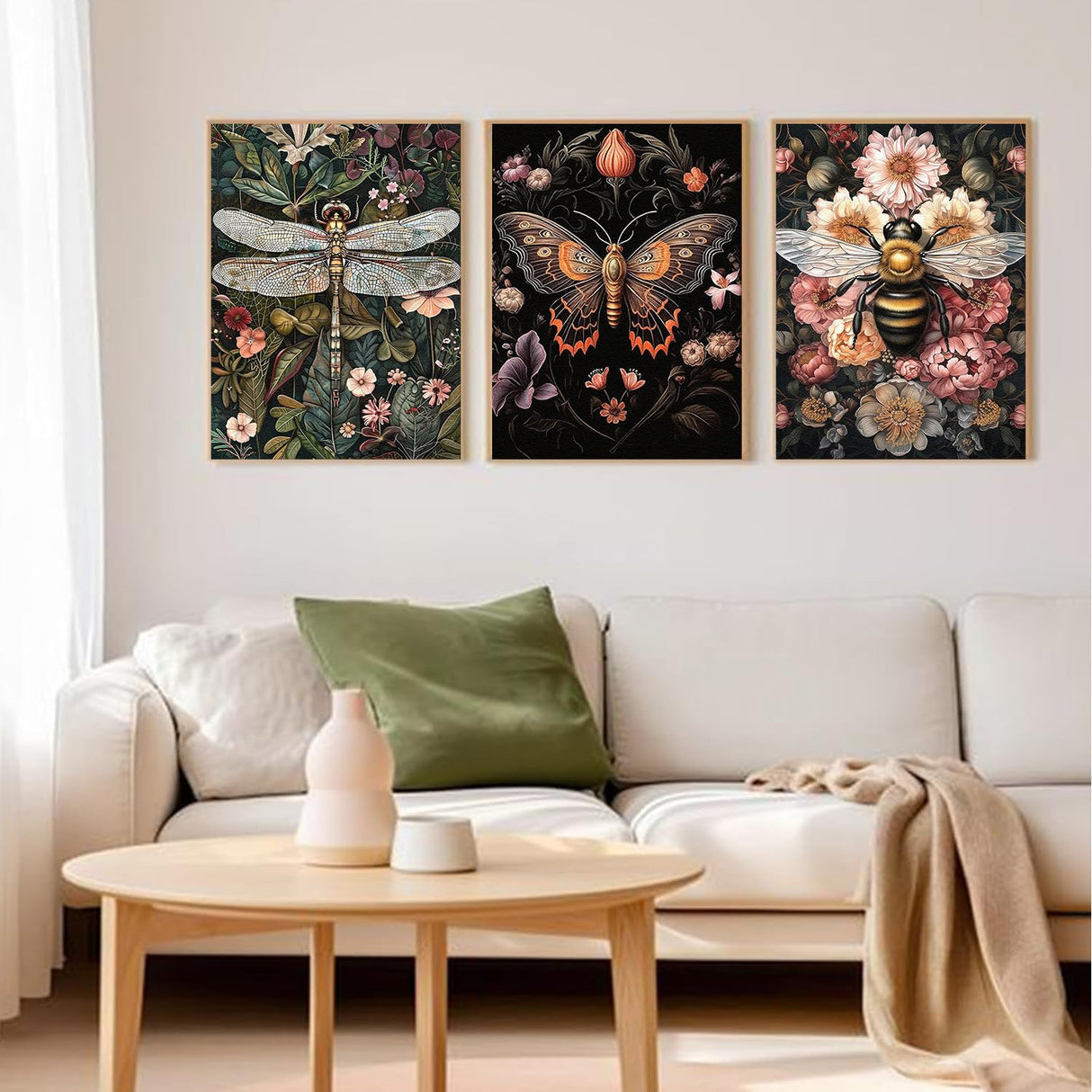 Axquilon 3 Pack Diamond Art Kits for Adults, Insect Diamond Painting Kits for Adults Beginner, DIY 5D Full Drill Gem Art for Home Wall Decor 12x16 inch Axquilon