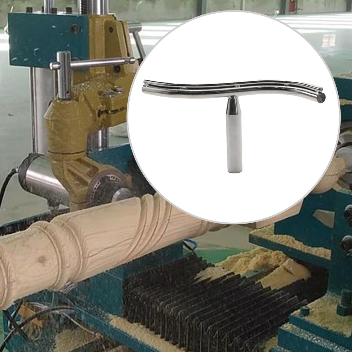 Vkinman Curved Lathe Tool Rest 1 Inch Diameter Post for Woodworking Wood Turning Lathe Turning Tool DIY Lathe Accessories Vkinman