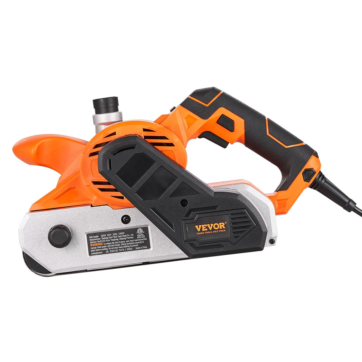 VEVOR 10AMP Belt Sander, 4" x 24" Belt Sanders for Woodworking with 6 Speeds 274-480 m/min, Powerful Sander Machine with 2 in 1 Vacuum Adapter, 2 VEVOR